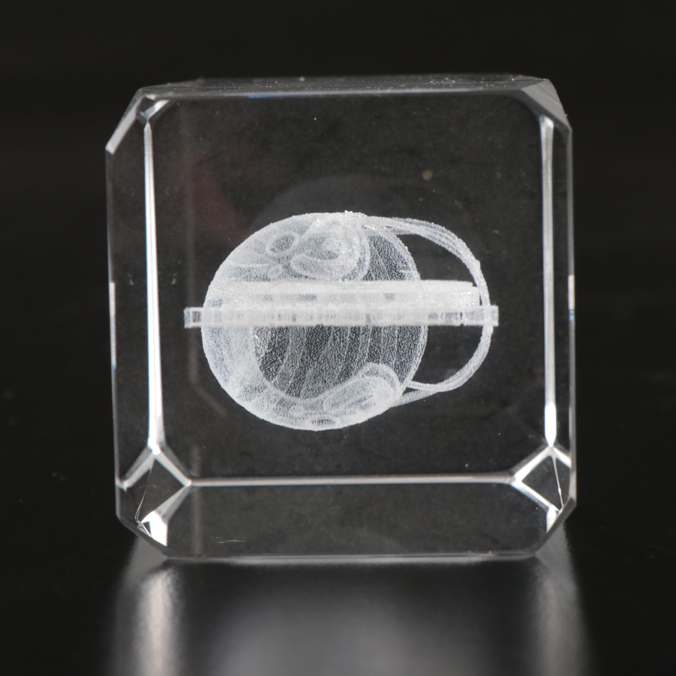 Cincinnati Bengals Laser Etched Glass and Pewter Desk Accessories