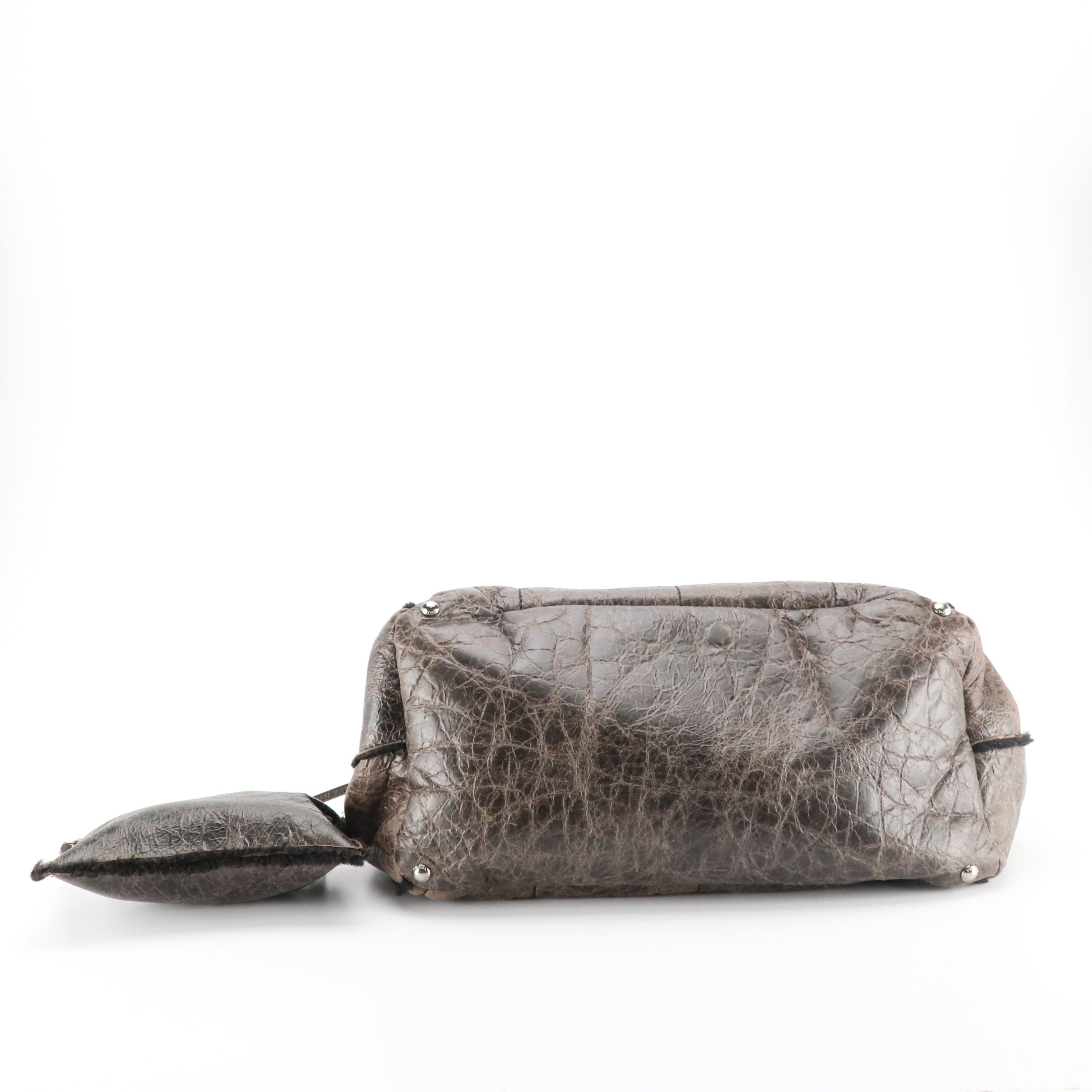 Prada Tote Bag in Brown Mouton and Leather