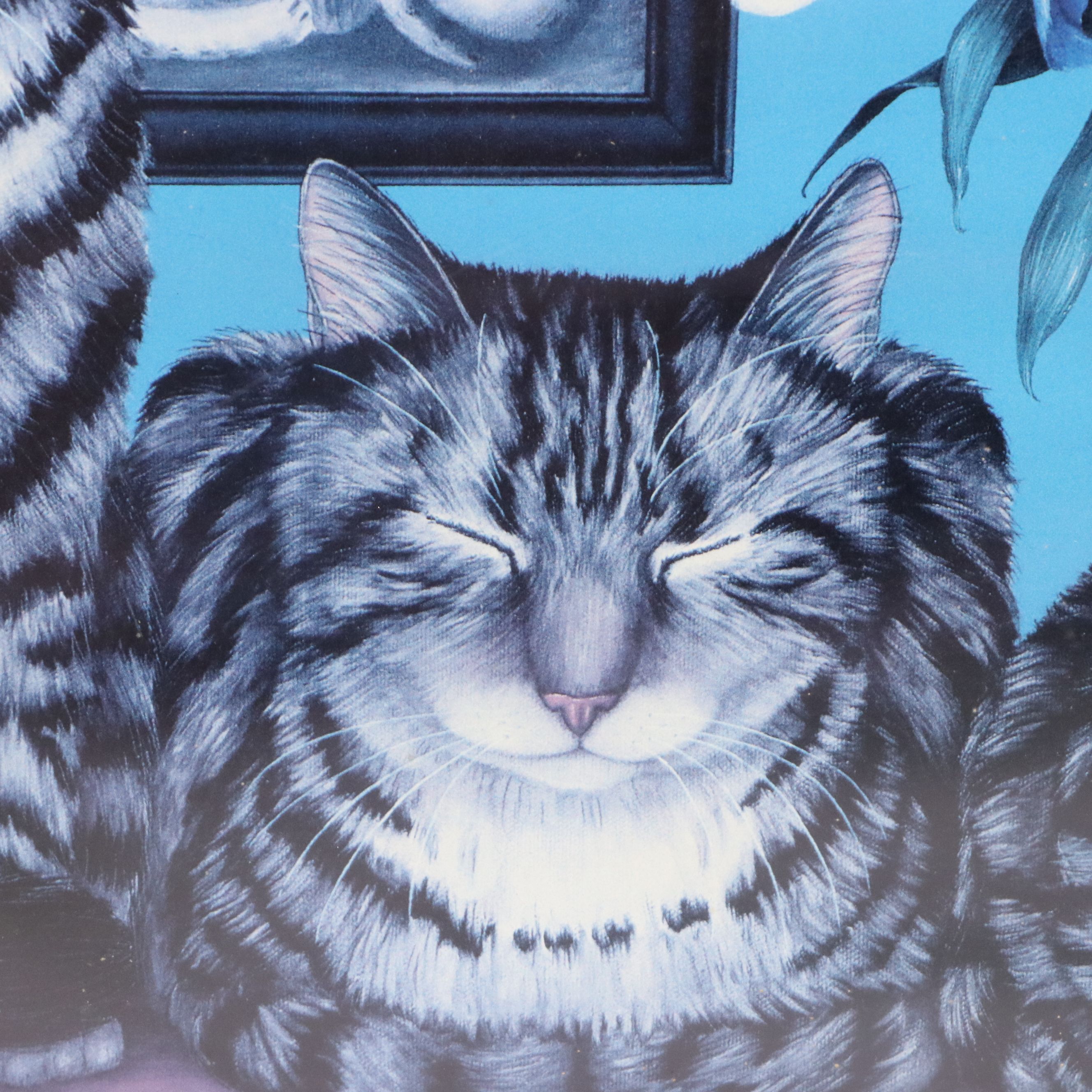 Offset Lithograph After Susan Powers "Three Tabby Cats," Late 20th Century