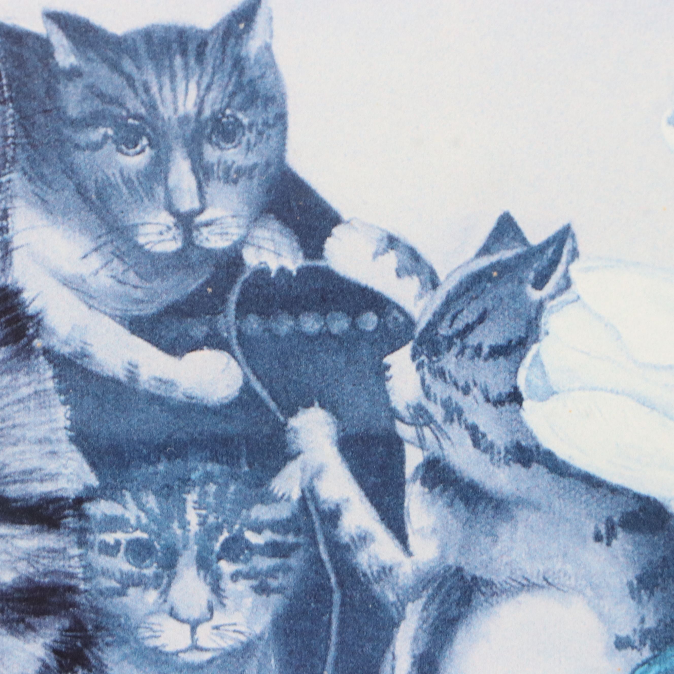 Offset Lithograph After Susan Powers "Three Tabby Cats," Late 20th Century