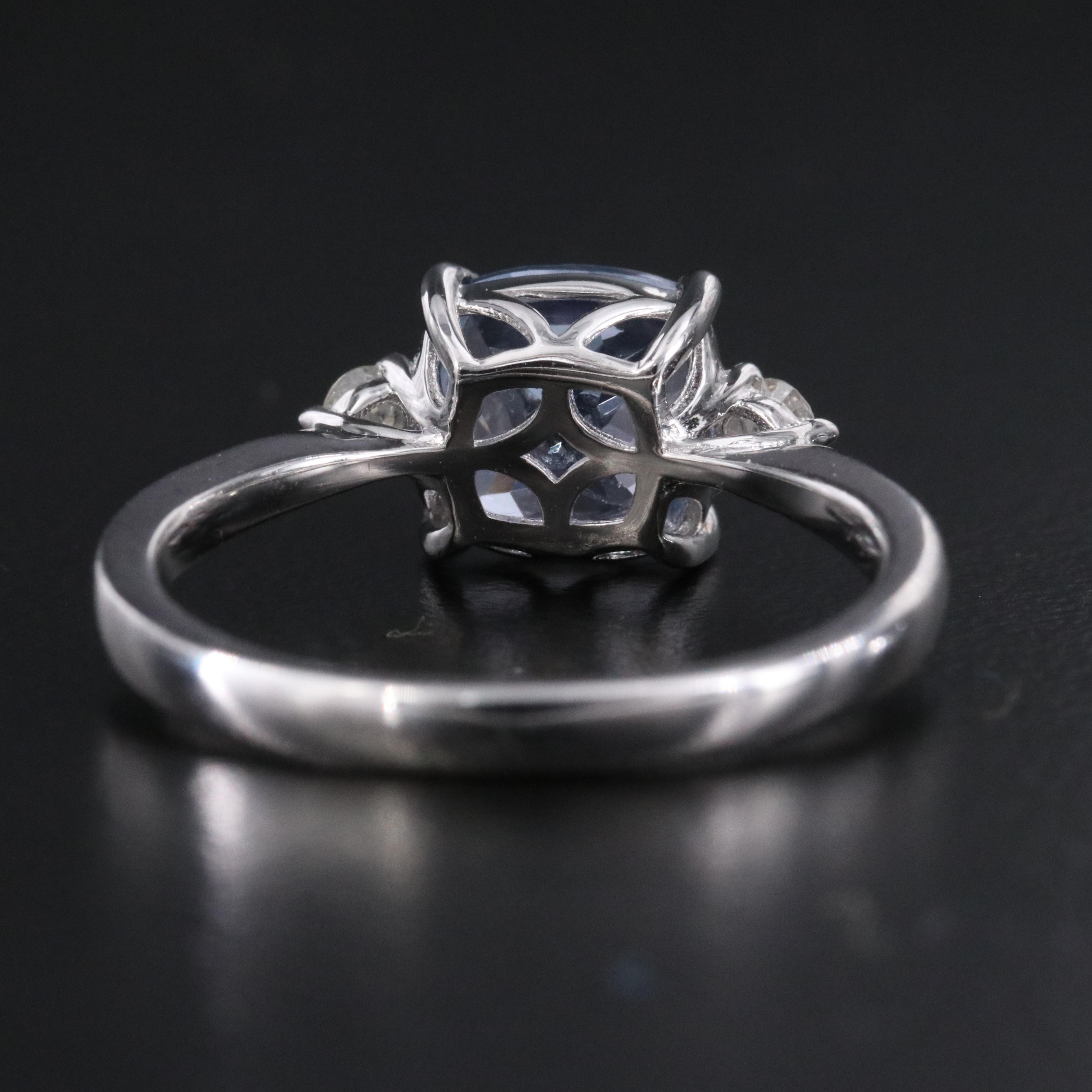 Oscar Friedman Sterling Iolite and Diamond Ring