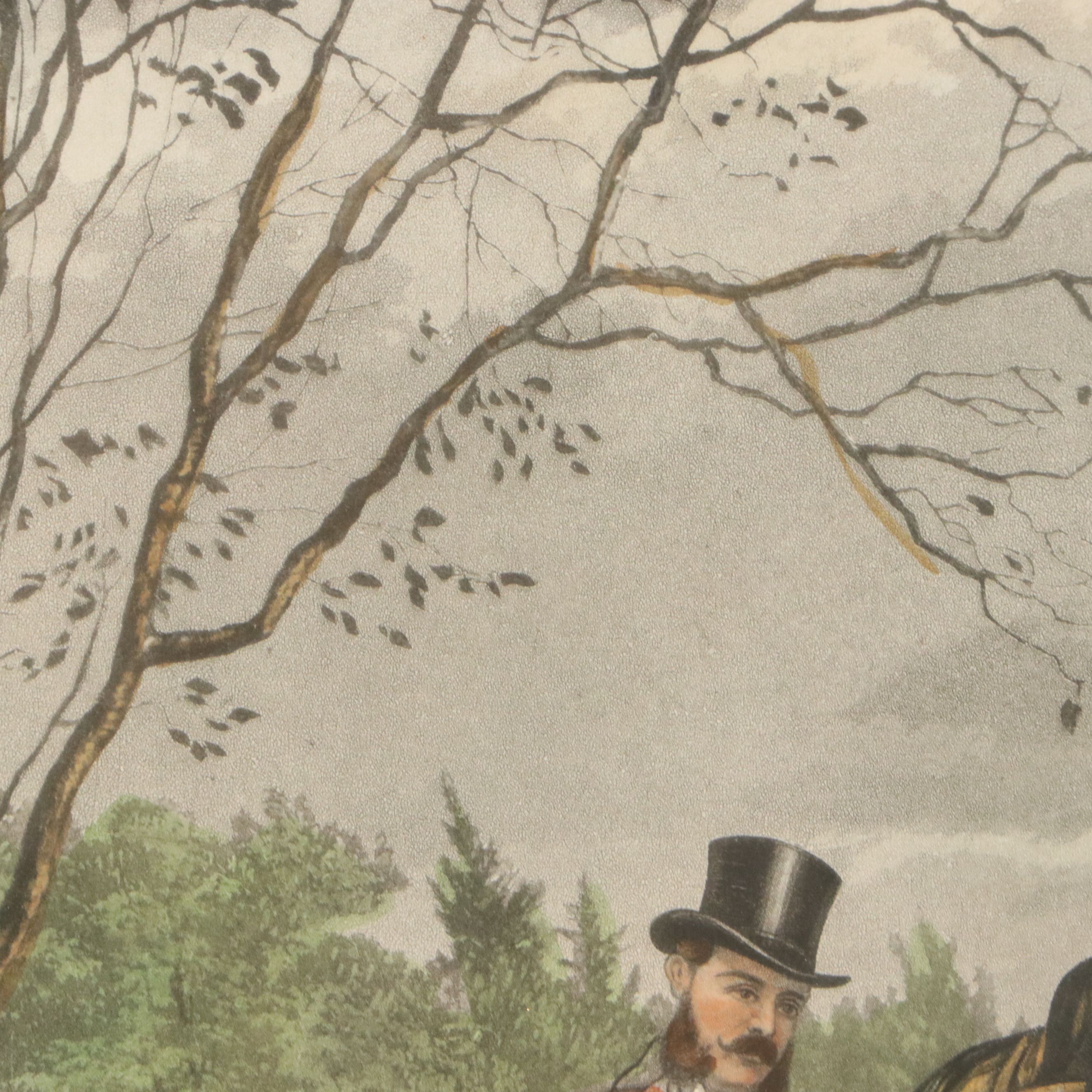 Hand-Colored Aquatint Etching After Inglis Sheldon-Williams "Gone Away!"