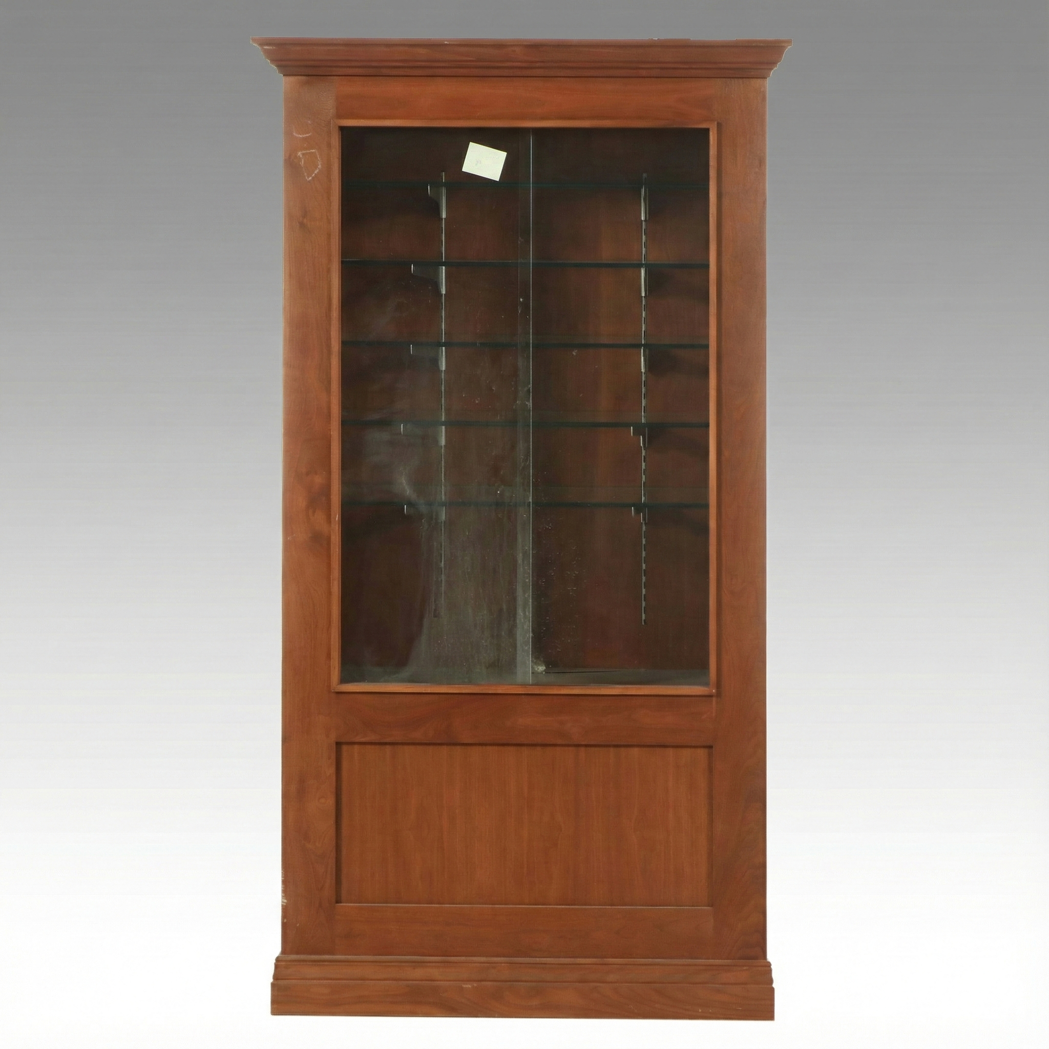 Edwardian Style Wooden Glass Illuminated Front Display