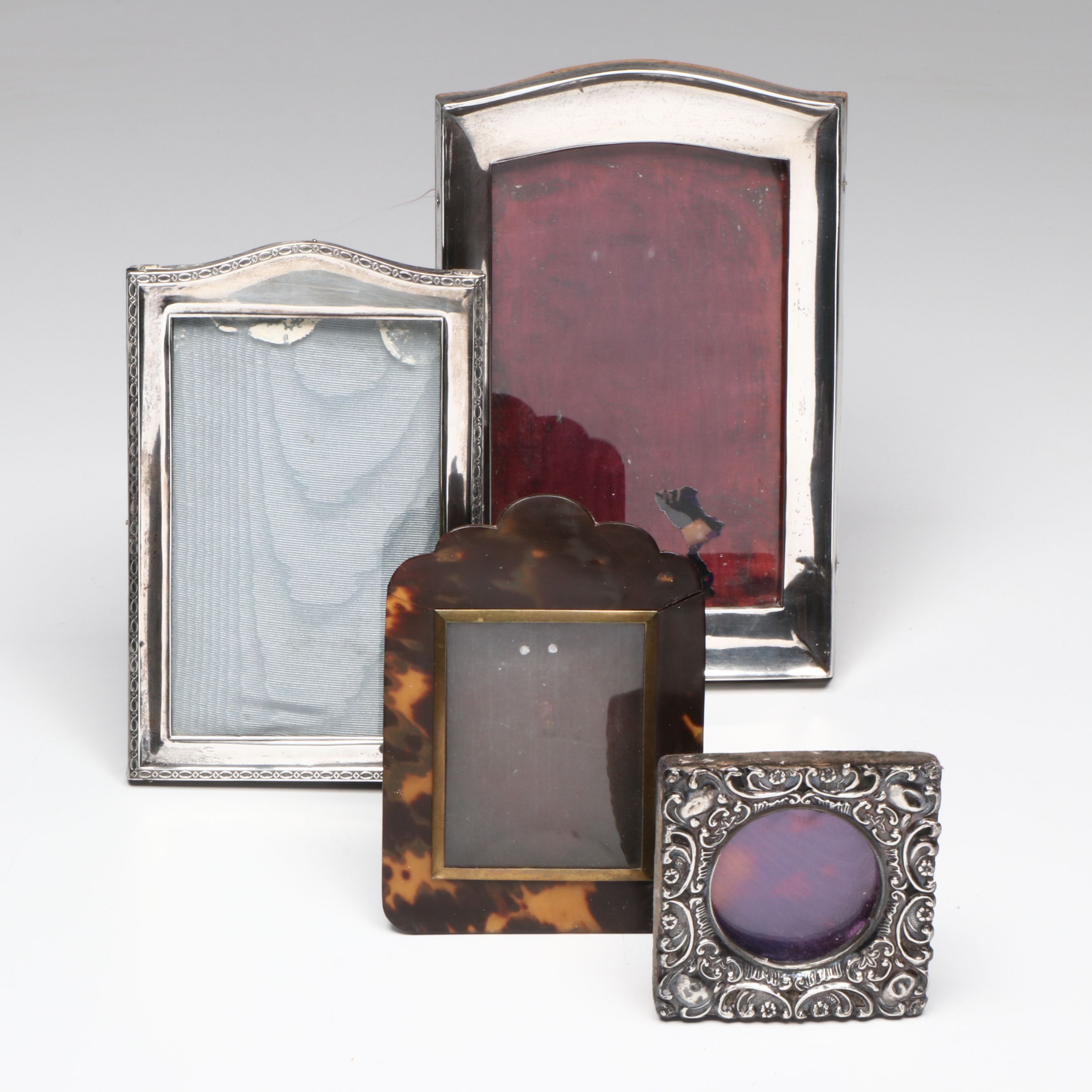 English Sterling and Other Tortoiseshell Frame, Late 19th/Early 20th Century