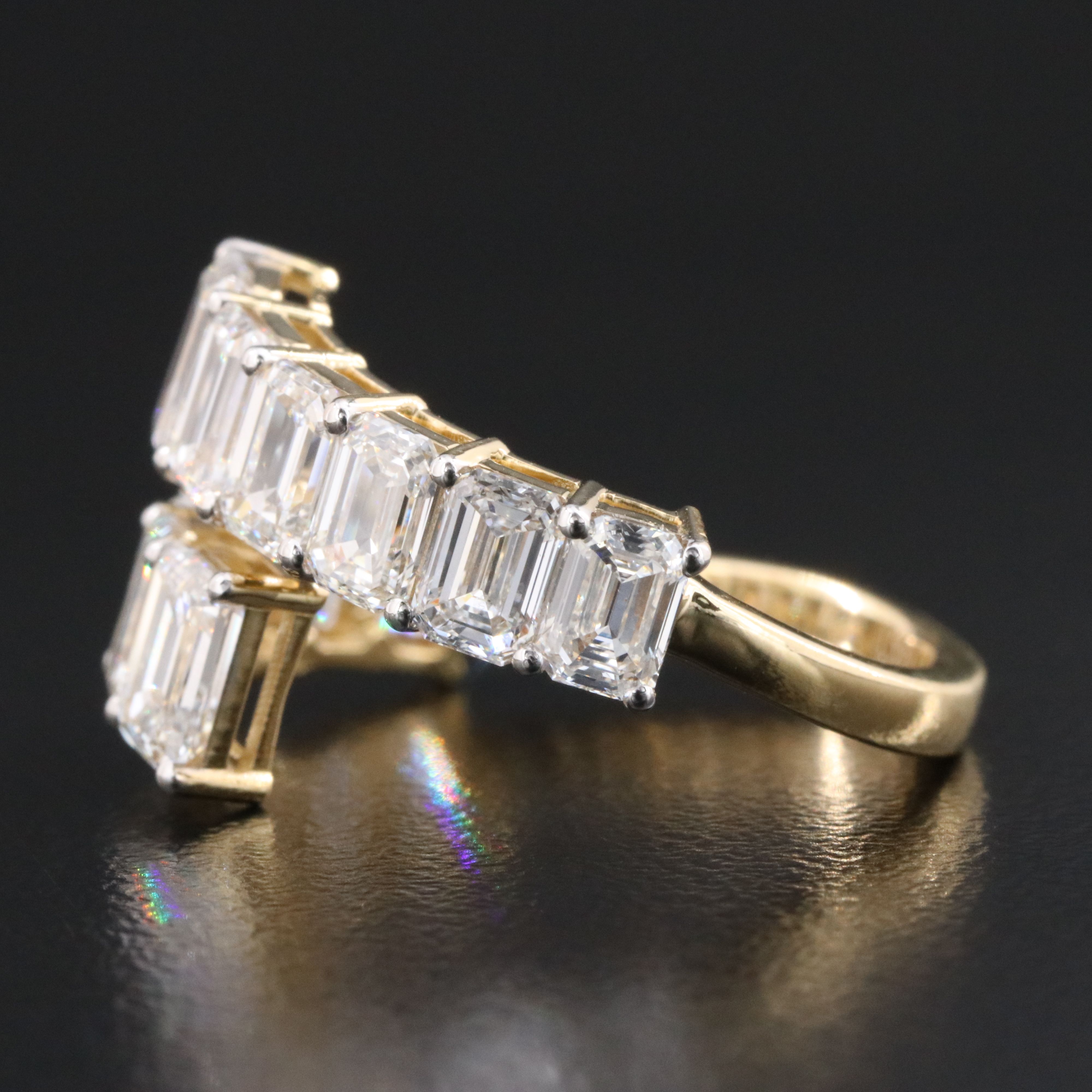 14K 4.24 CTW Lab Grown Diamond Bypass Ring