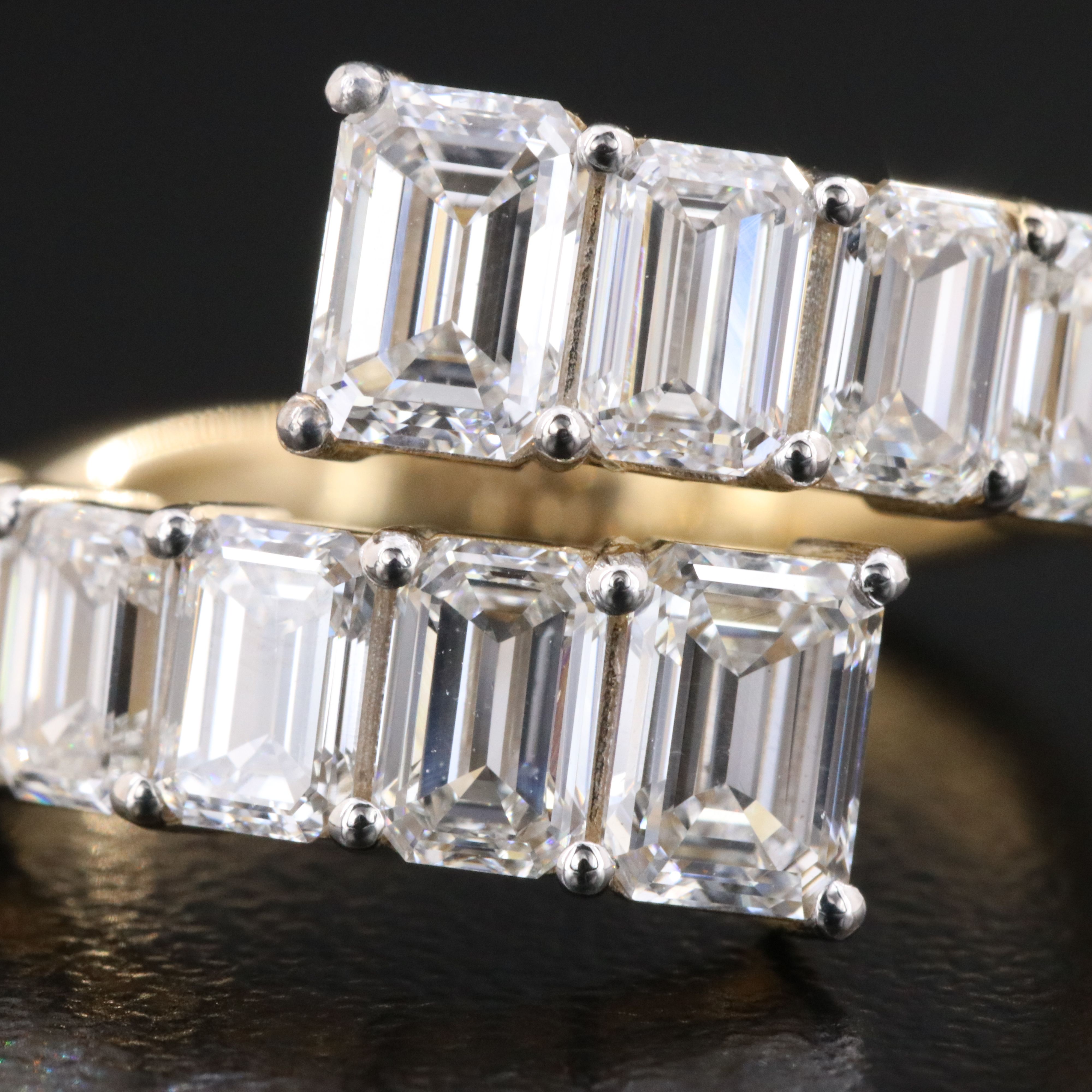 14K 4.24 CTW Lab Grown Diamond Bypass Ring