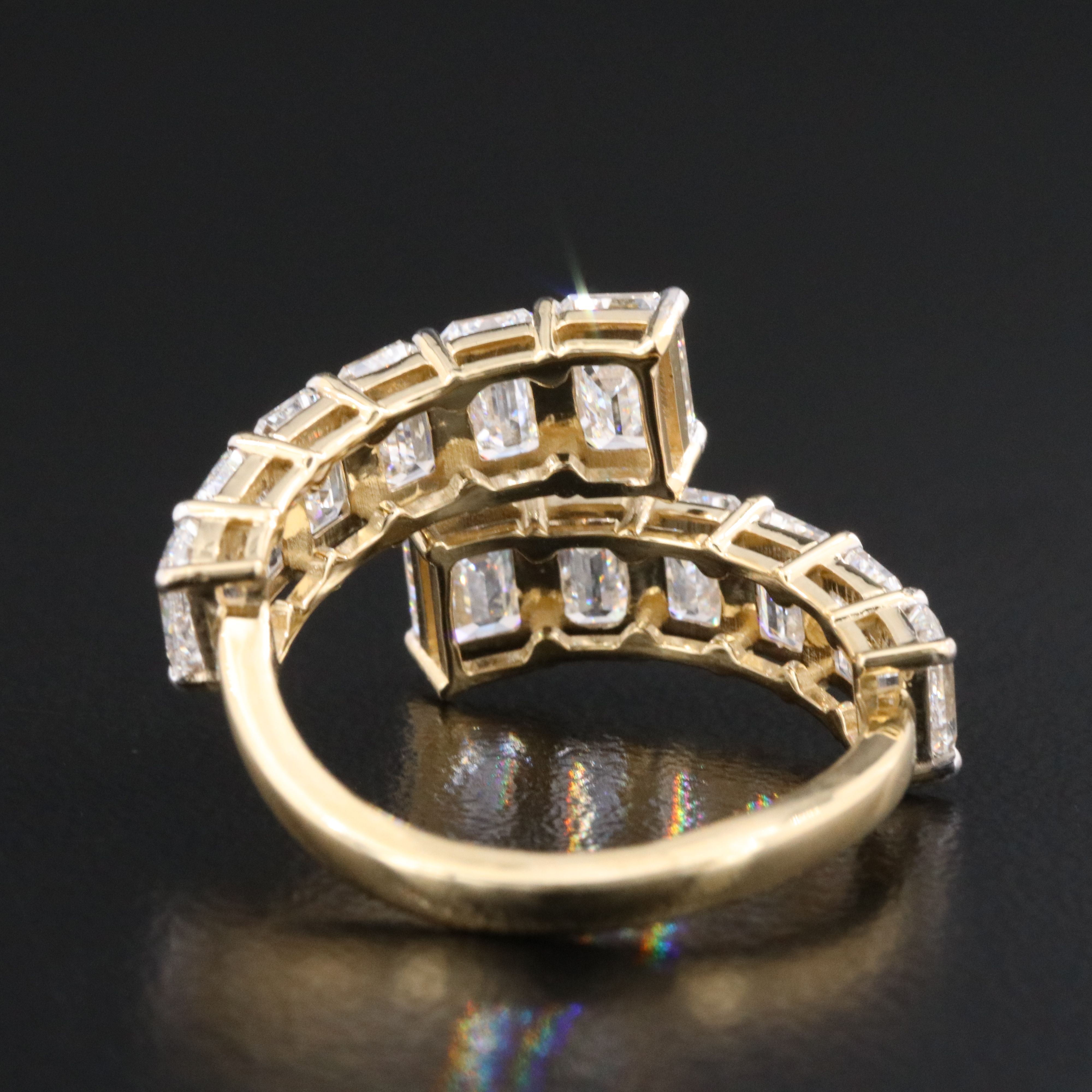 14K 4.24 CTW Lab Grown Diamond Bypass Ring