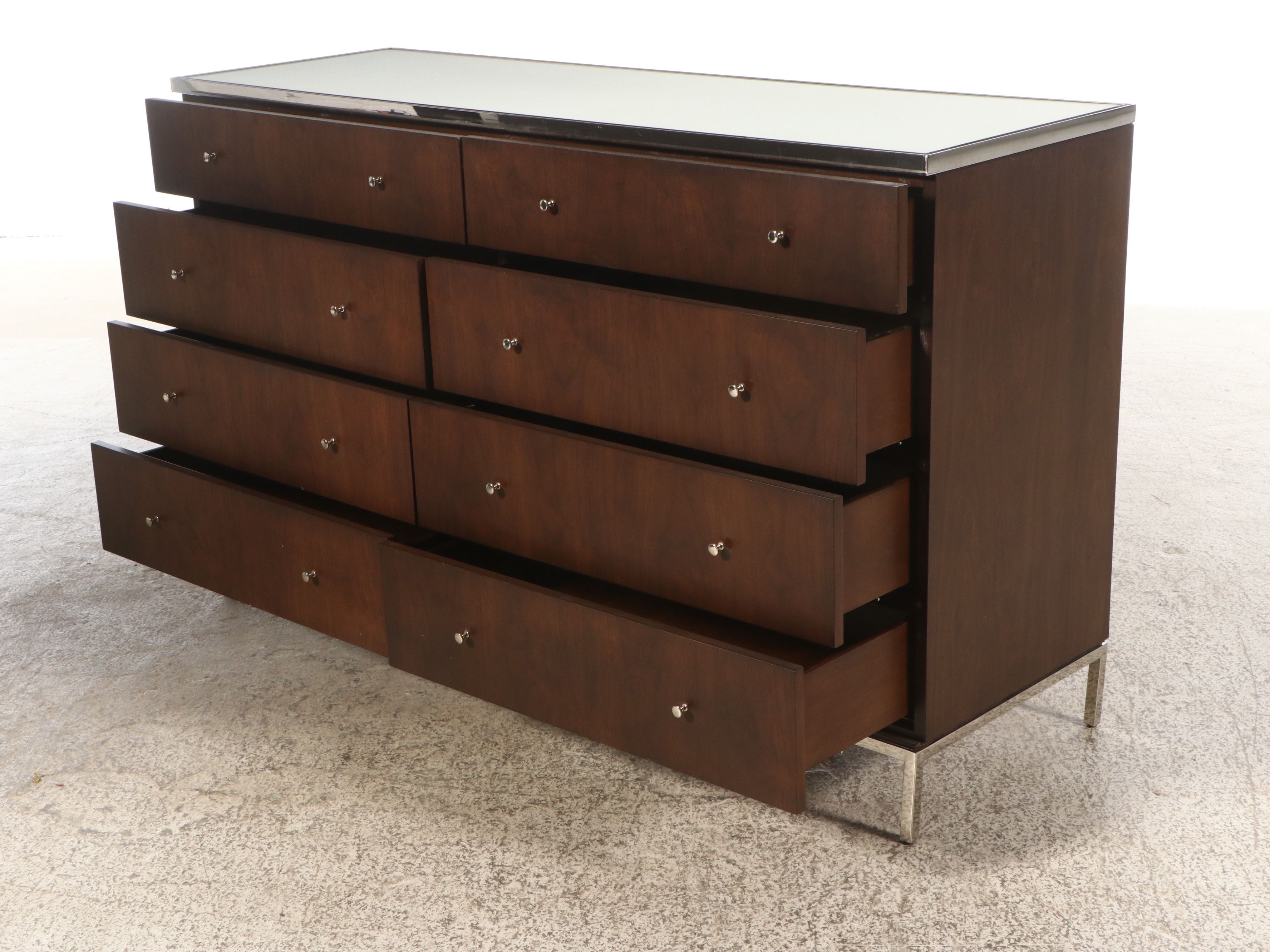Mitchell Gold + Bob Williams Wood and Chrome "Manning" Dresser
