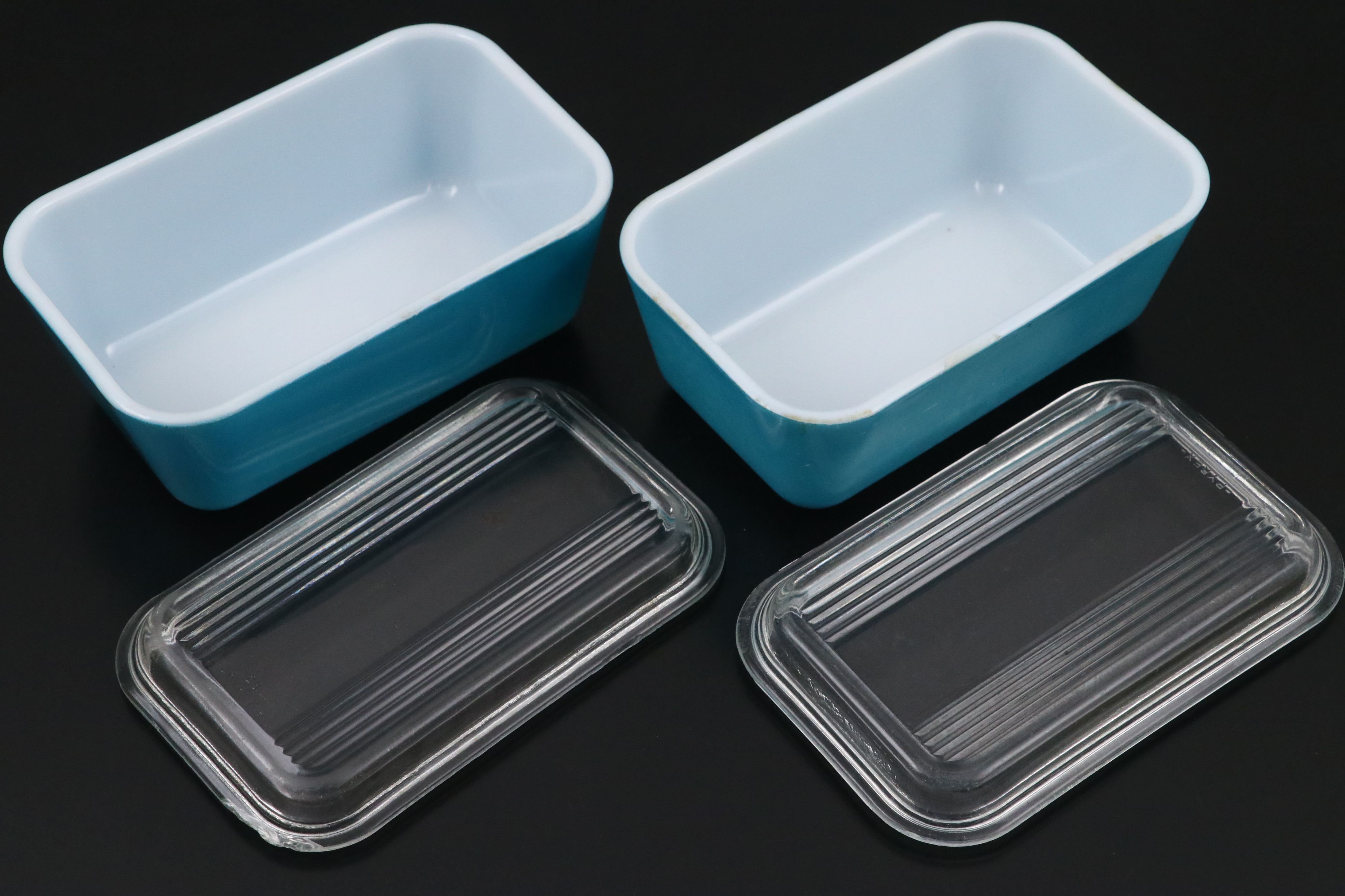 Pyrex "Primary Colors" Glass Refrigerator Dishes