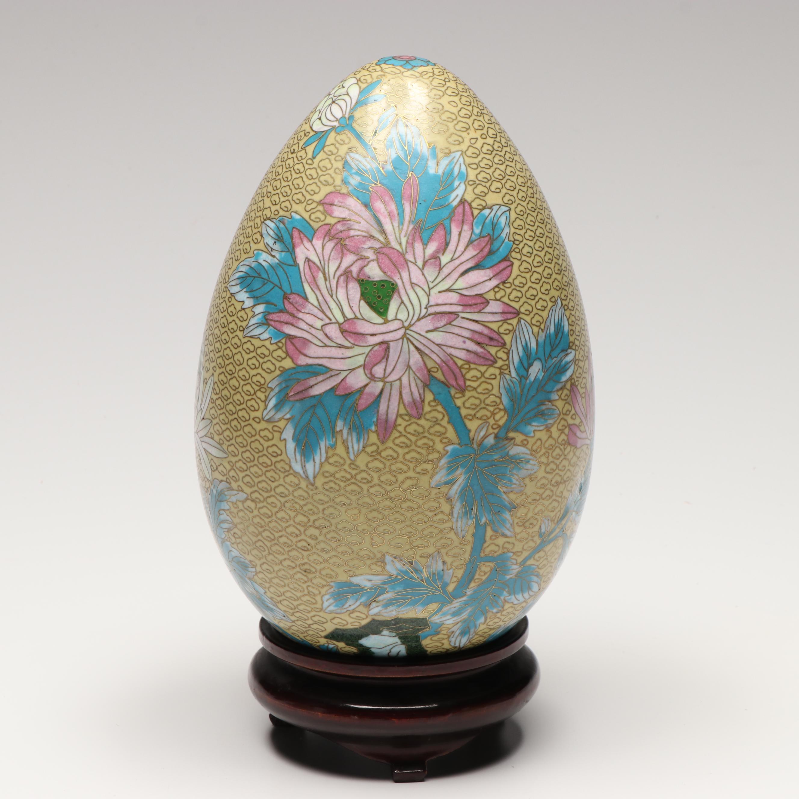 Cloisonné Enamel Egg, Brass Dragon Bell, and More Table Accessories