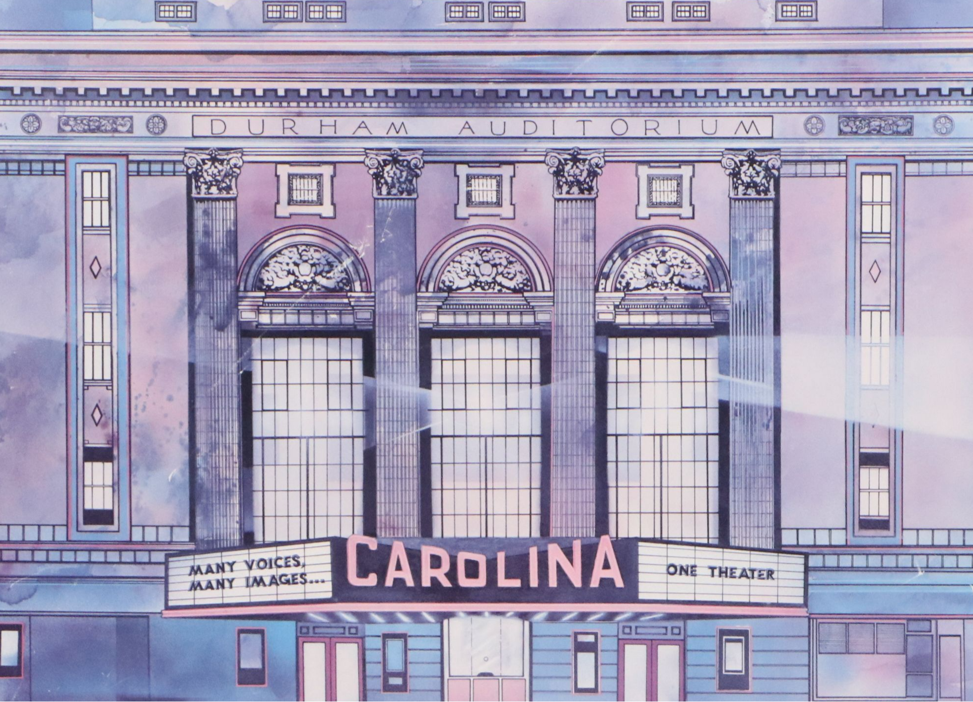 Offset Lithograph After Michael Rigsbee "The Carolina Theater," Late 20th C.