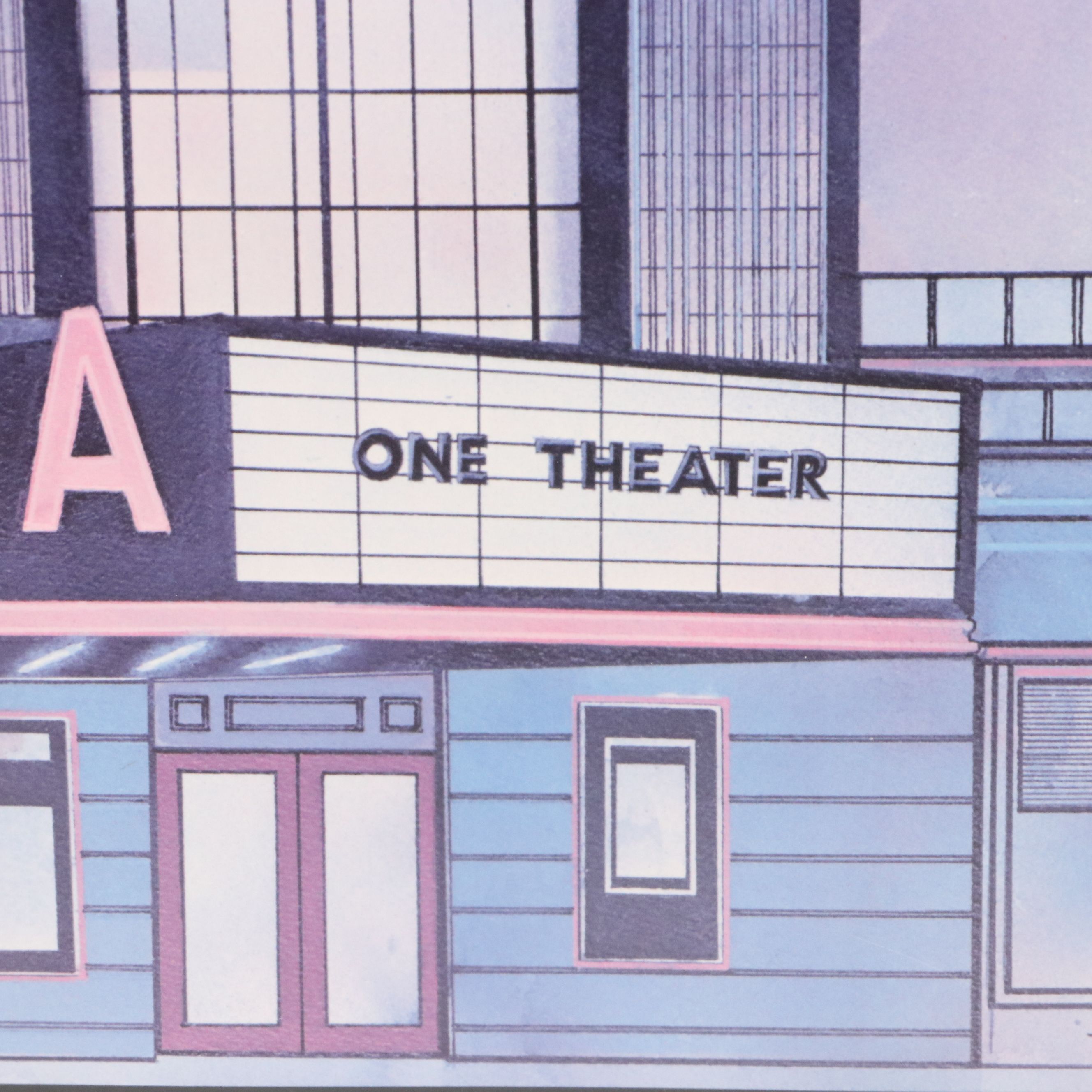 Offset Lithograph After Michael Rigsbee "The Carolina Theater," Late 20th C.