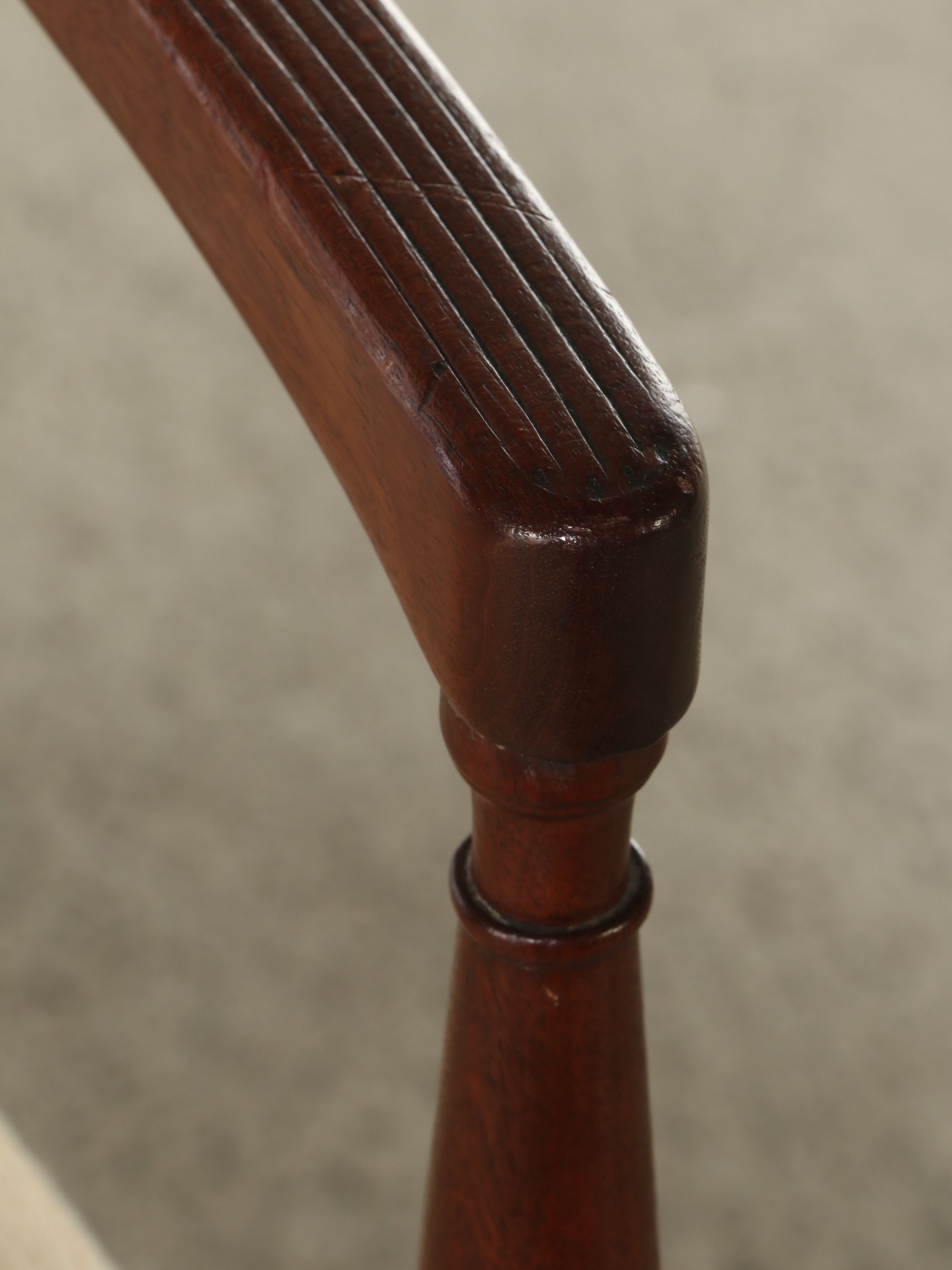 Regency Style Tilt-Top Breakfast Table with String Inlay and Coordinating Chairs