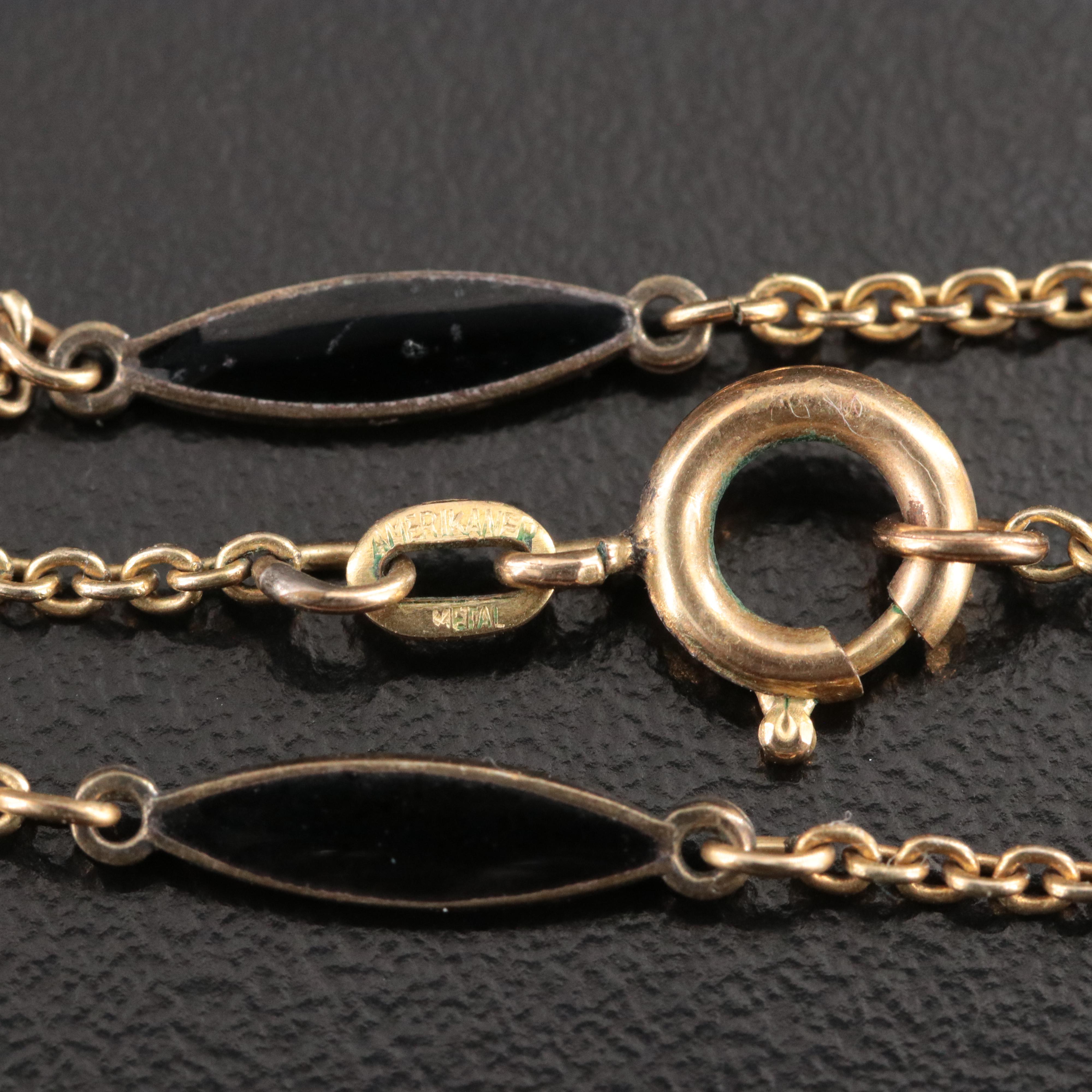 Blita Floral Enamel Vintage Pendant Watch