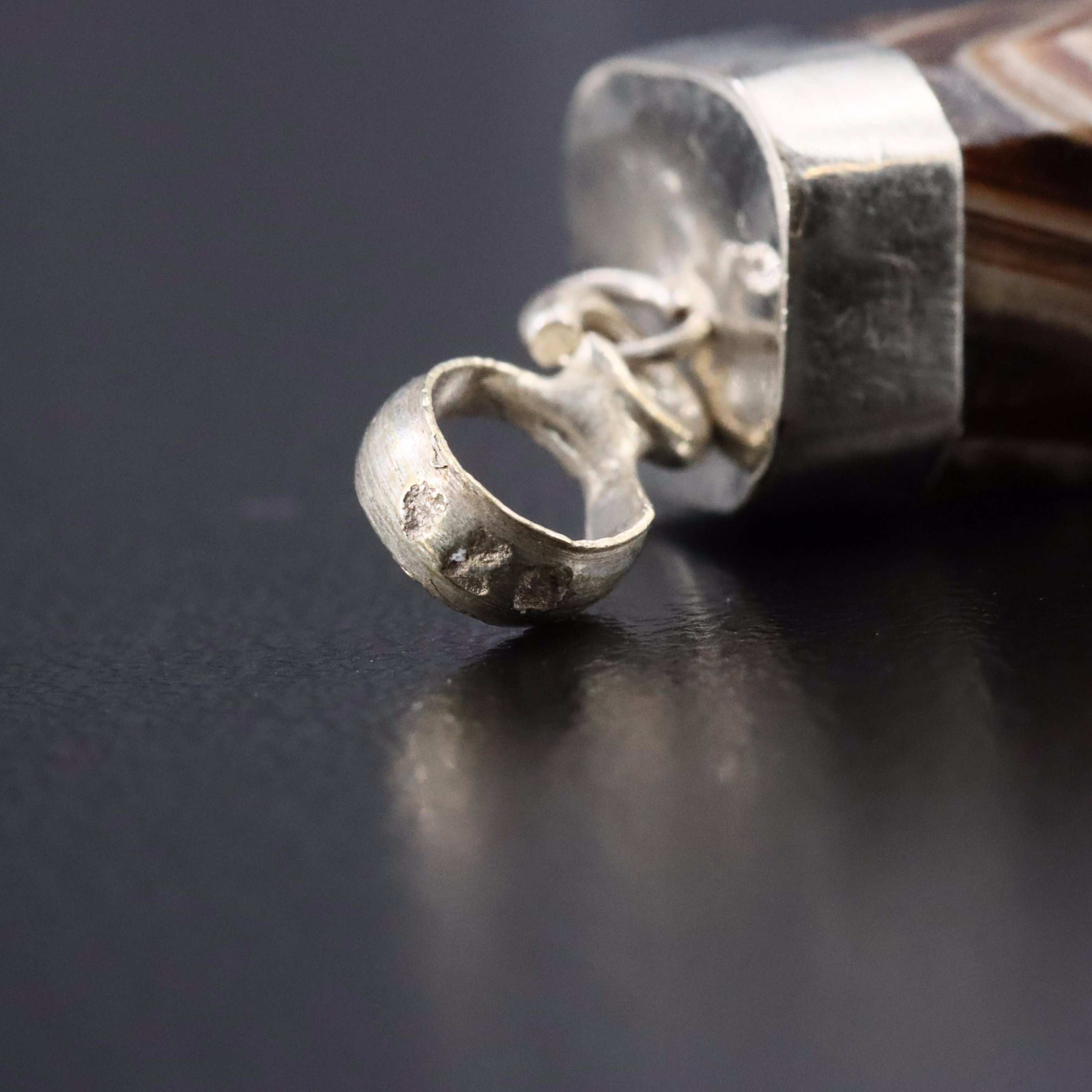 Sterling Calcite Point Pendant