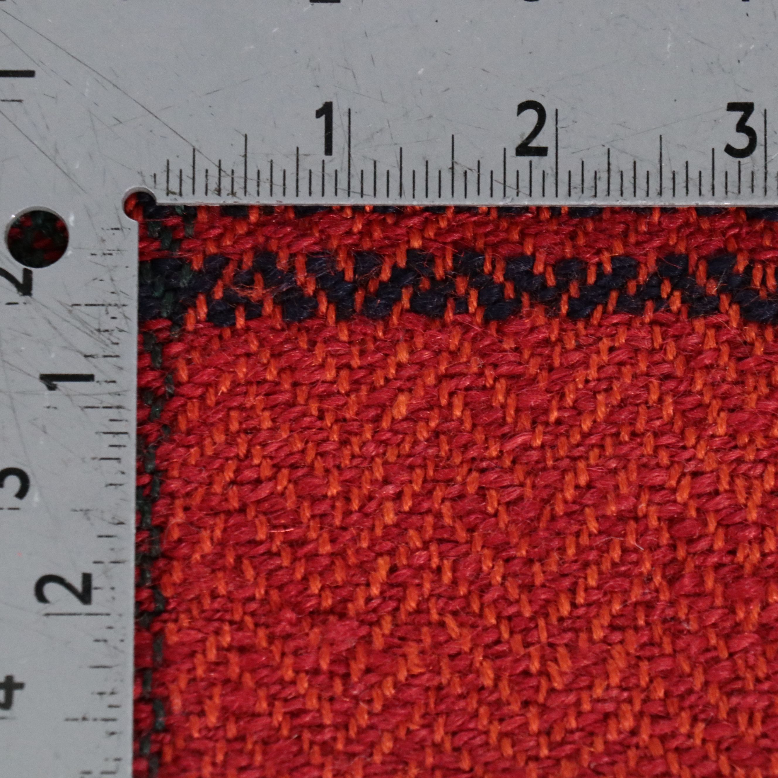 5'11 x 6'5 Handwoven Twill Weave Buffalo Check Panel Throw or Rug