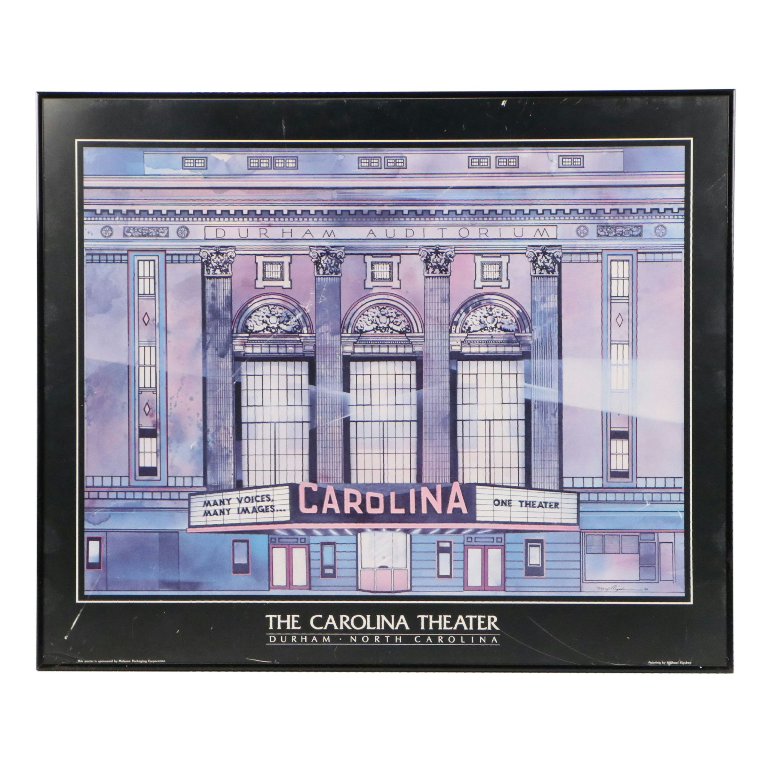 Offset Lithograph After Michael Rigsbee "The Carolina Theater," Late 20th C.