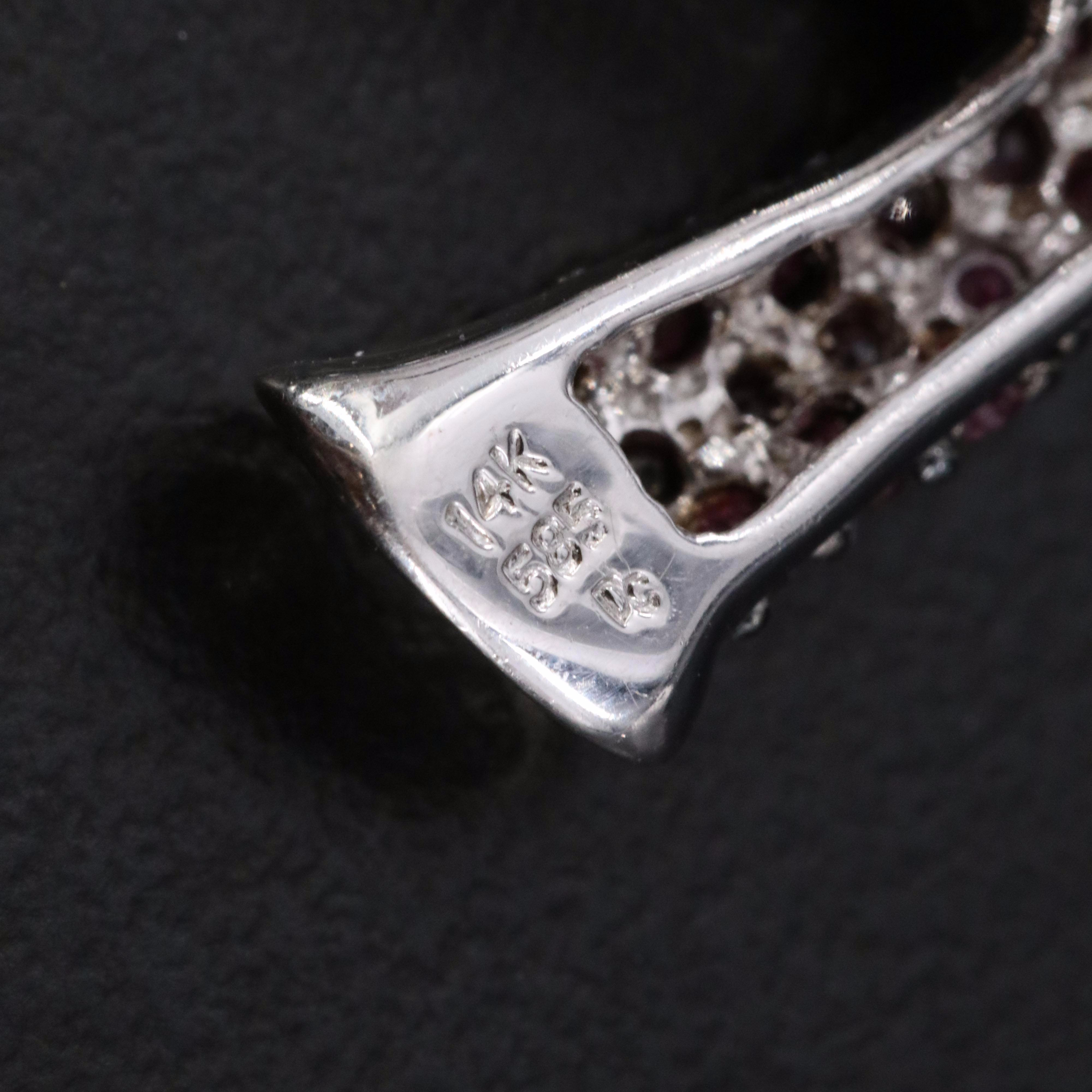 14K Diamond and Ruby Saxophone Brooch