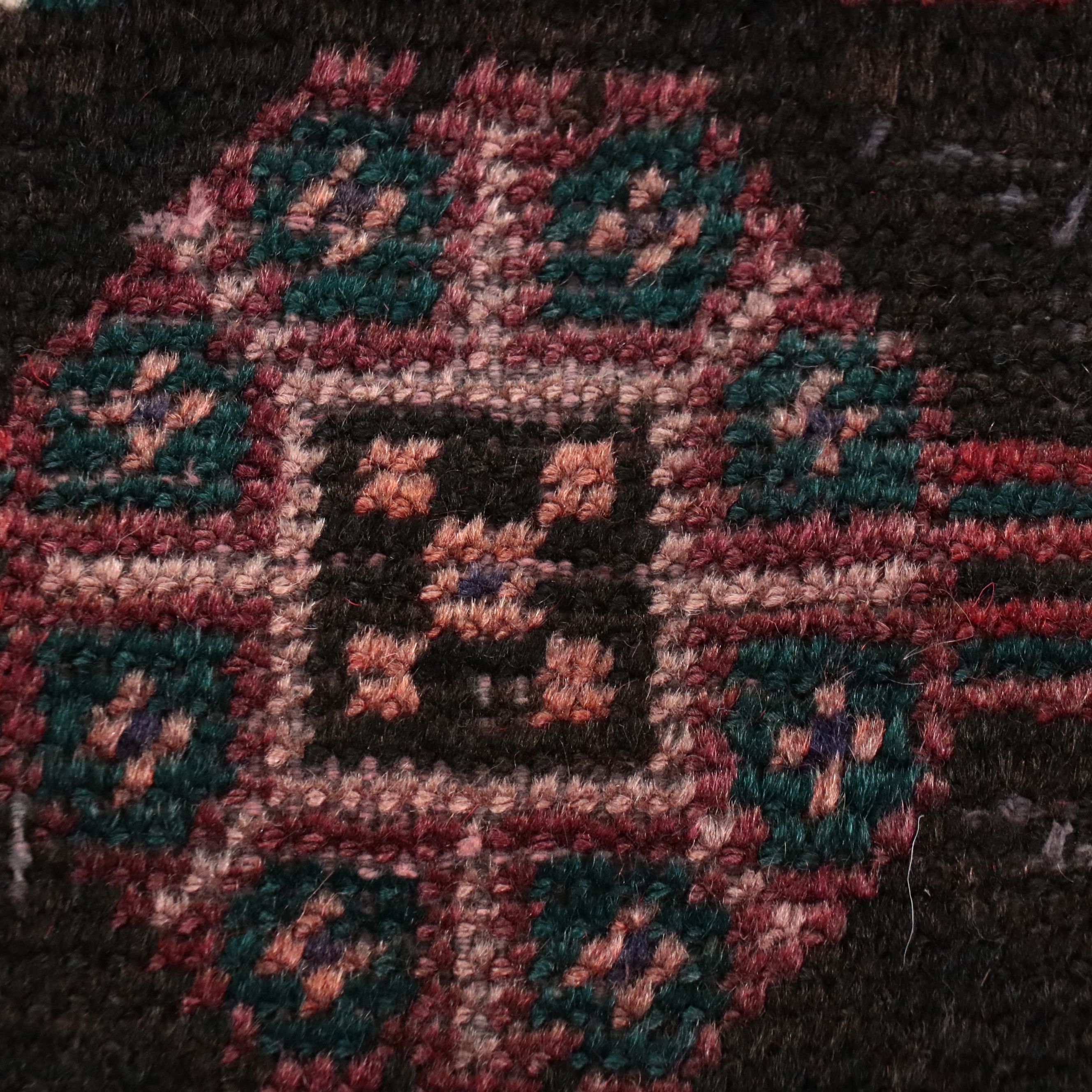 2'11 x 5'8 Hand-Knotted Persian Afshar Style Rug Remnant