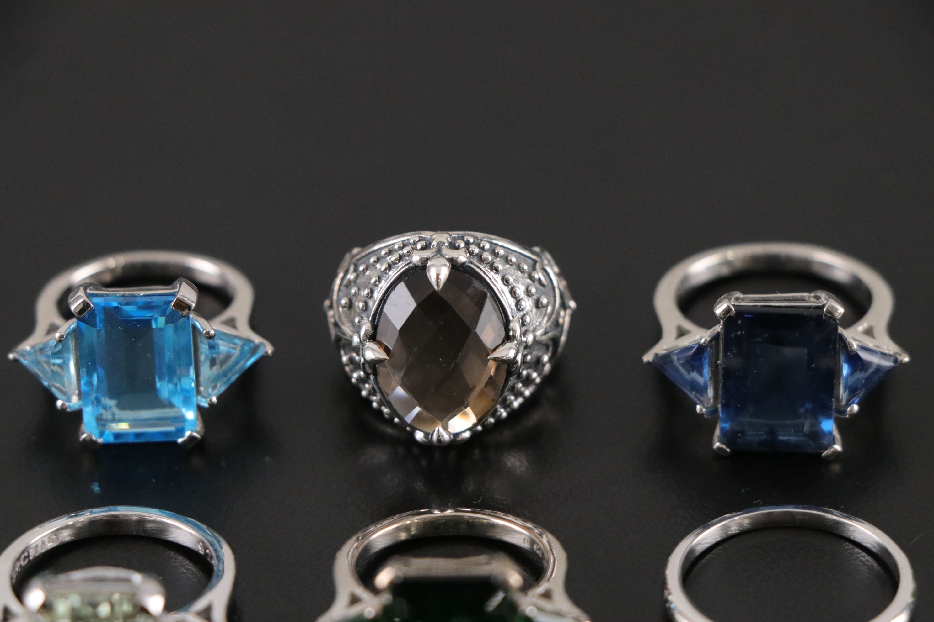 14 Assorted Sterling Silver Rings, Necklaces and Earrings