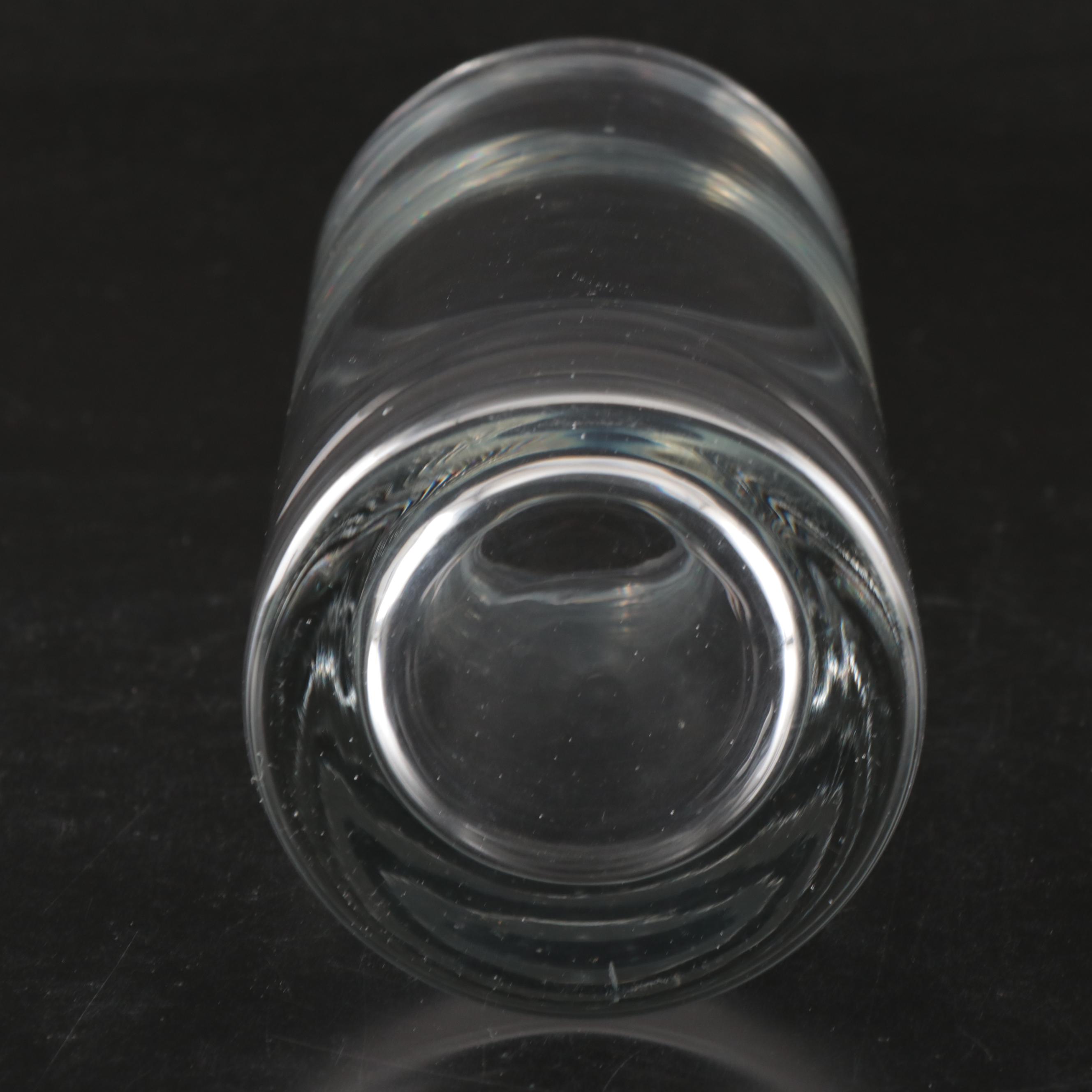 Pair of Contemporary Crystal Cylinder Vases