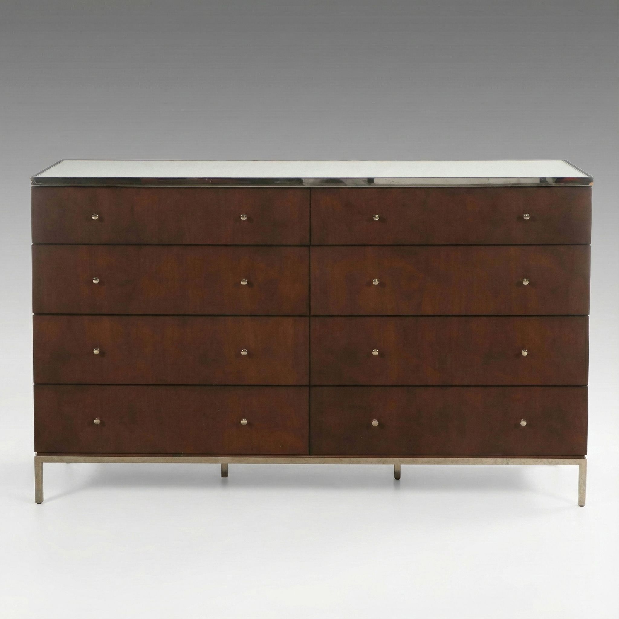 Mitchell Gold + Bob Williams Wood and Chrome "Manning" Dresser