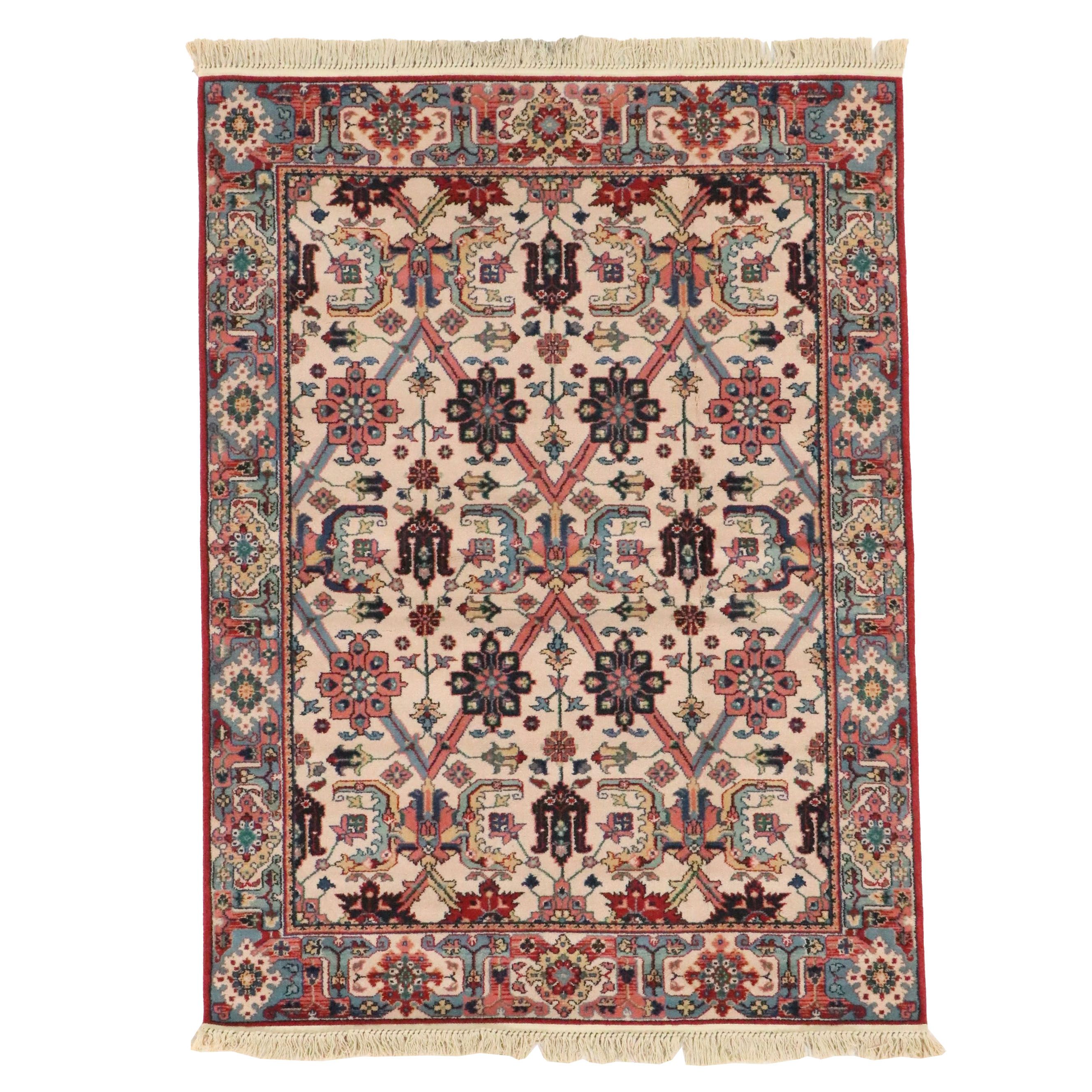 5'7 x 8'1 Machine Made Caucasian Kazak Style Area Rug