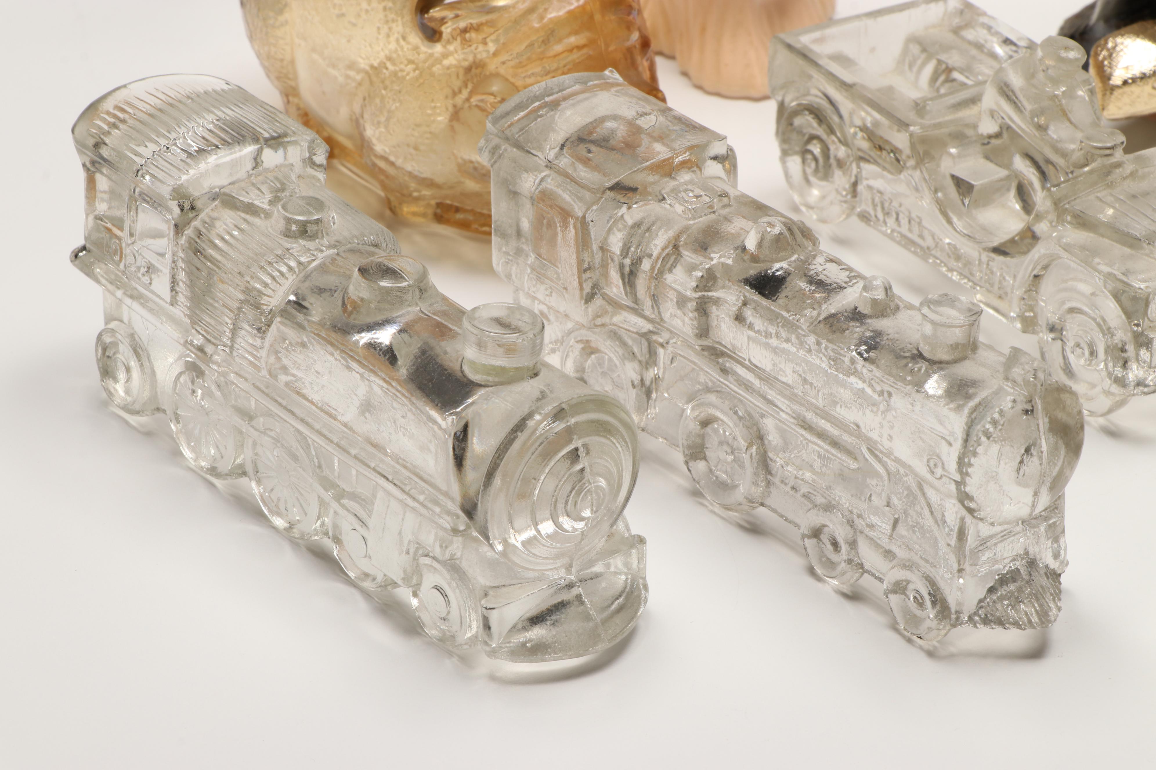 Avon Betsy Ross Perfume Bottles with Glass Animals and Vehicles