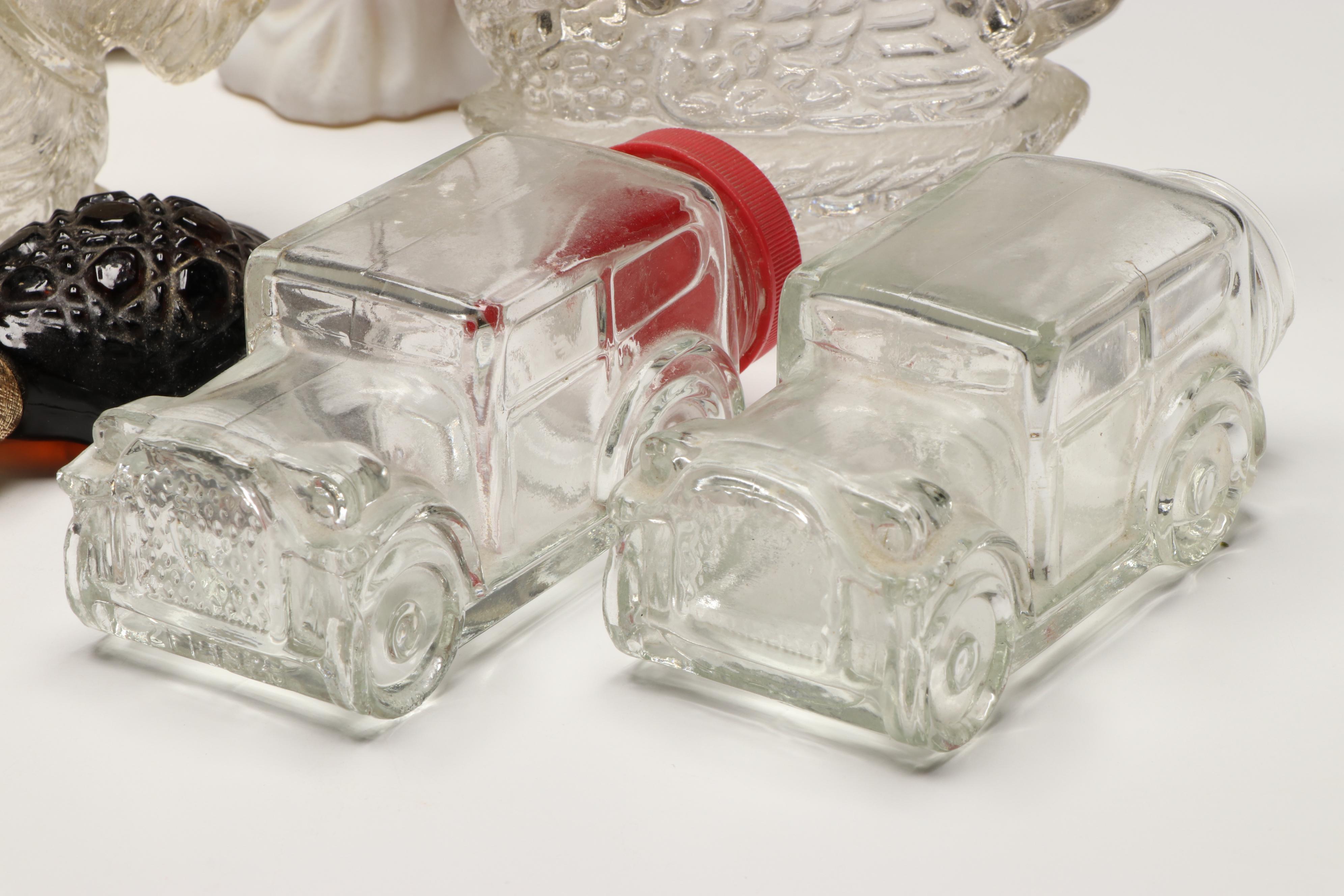 Avon Betsy Ross Perfume Bottles with Glass Animals and Vehicles