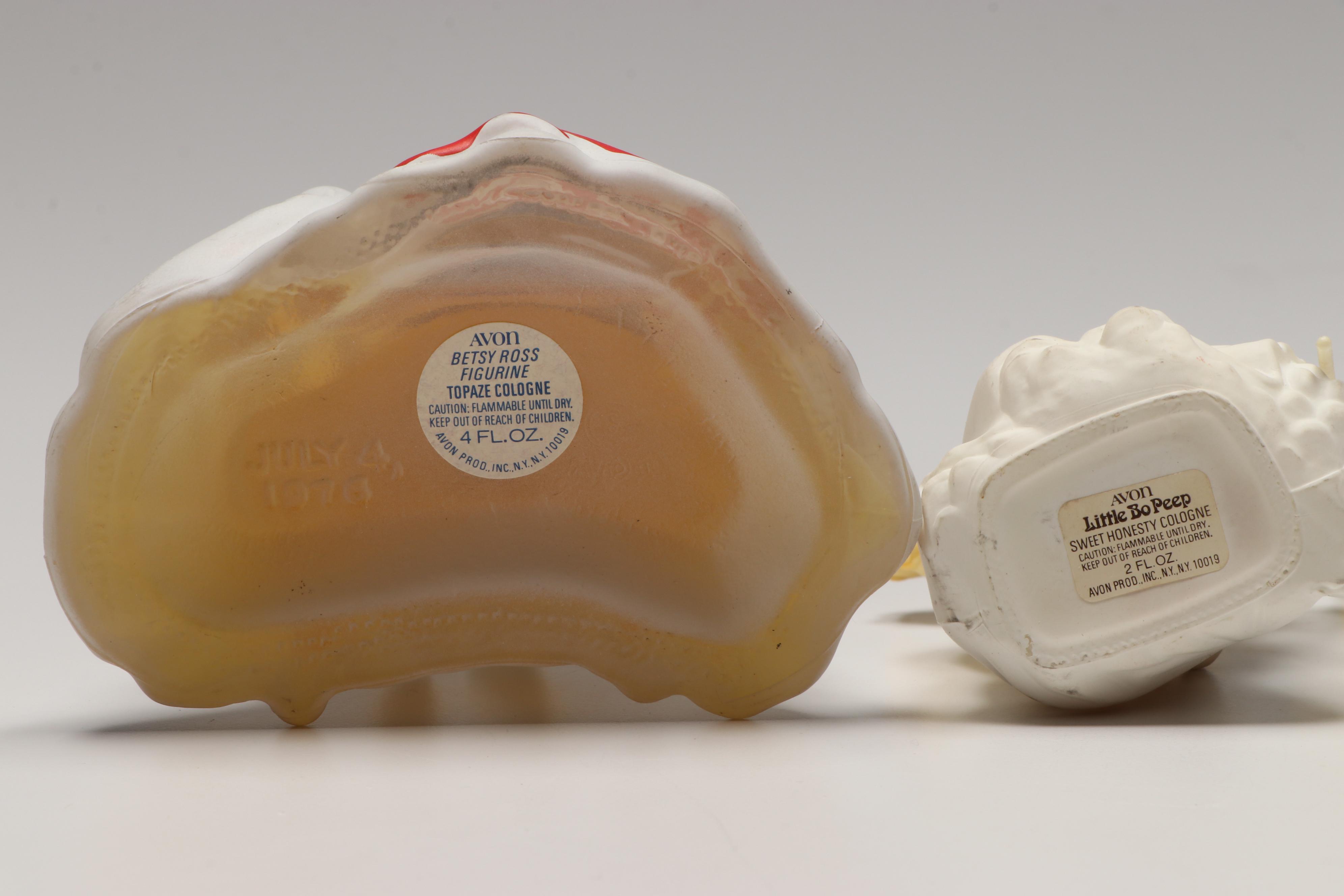 Avon Betsy Ross Perfume Bottles with Glass Animals and Vehicles