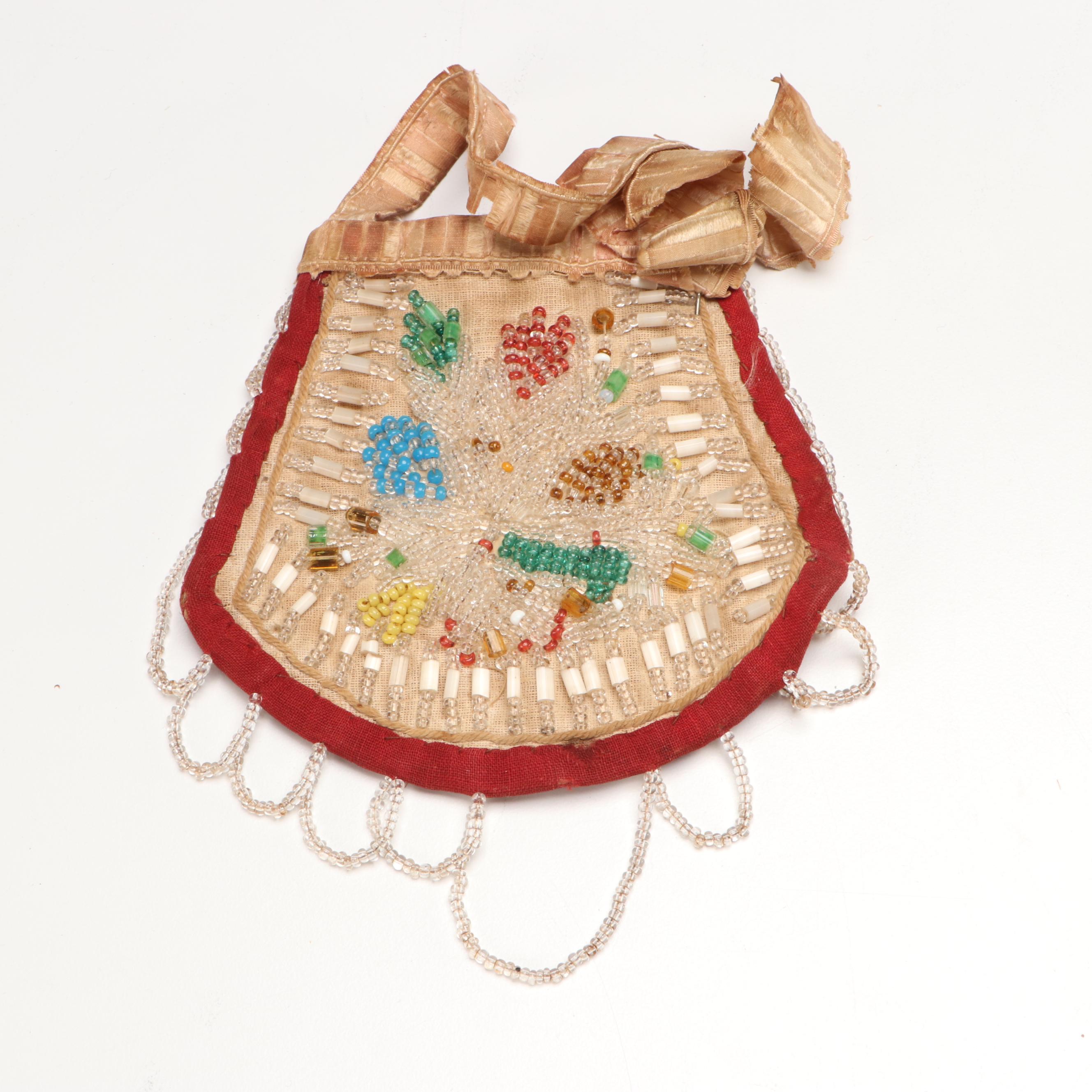 Volupté Compact, Lefton Lady Head Vase, Iroquois Beaded Purse & Accessories