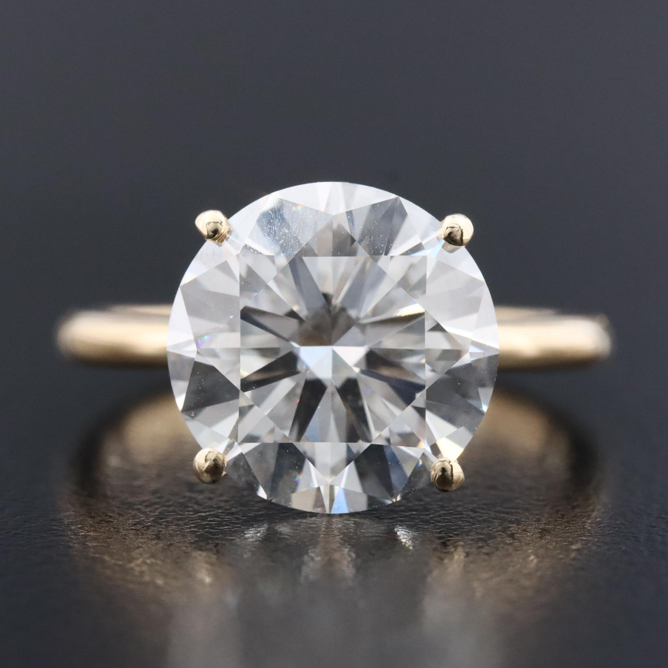 14K 6.01 CT Lab Grown Diamond Solitaire Ring with IGI Report