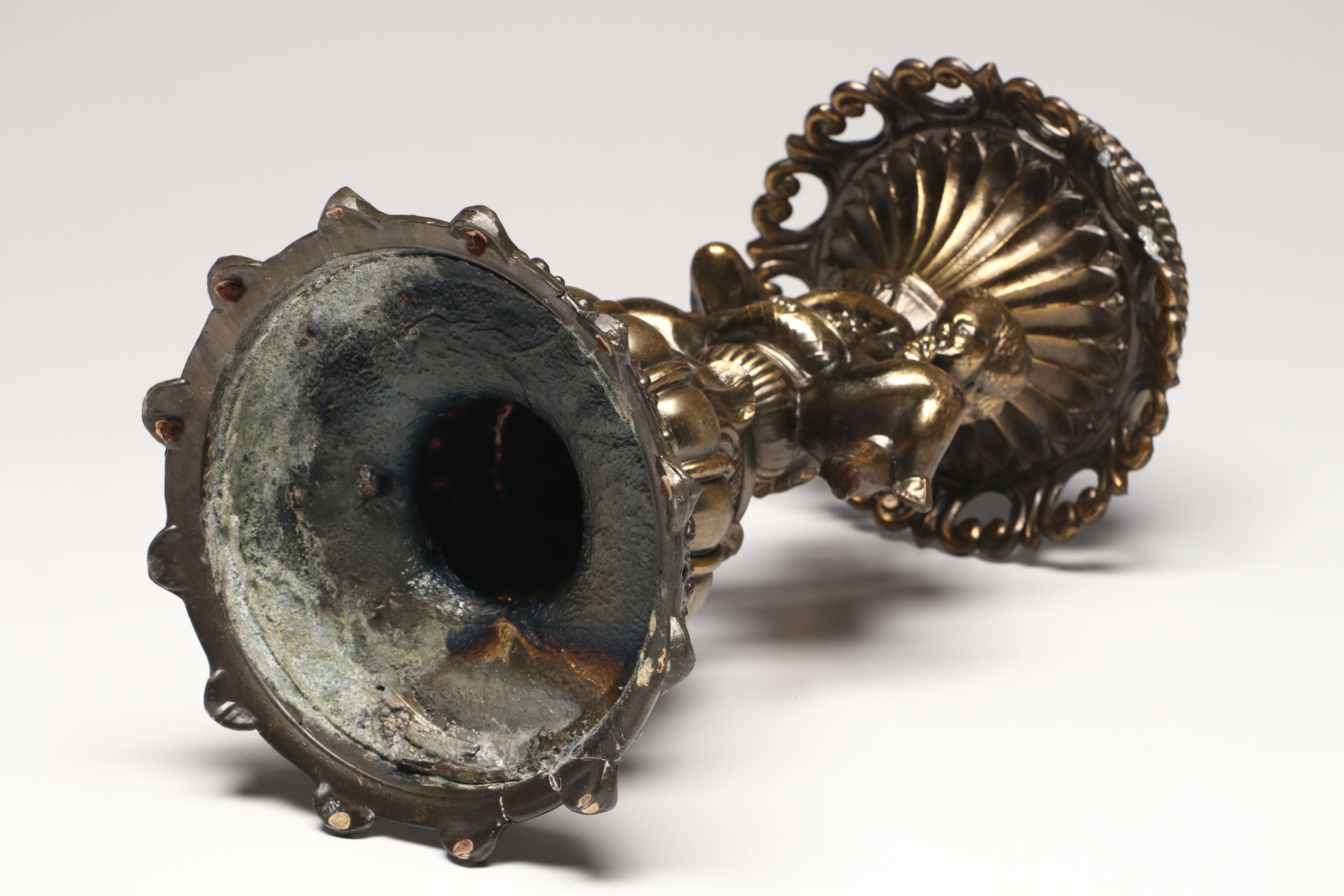 Pitman-Dreitzer Brass Finish Plant Stand and More Table Accessories