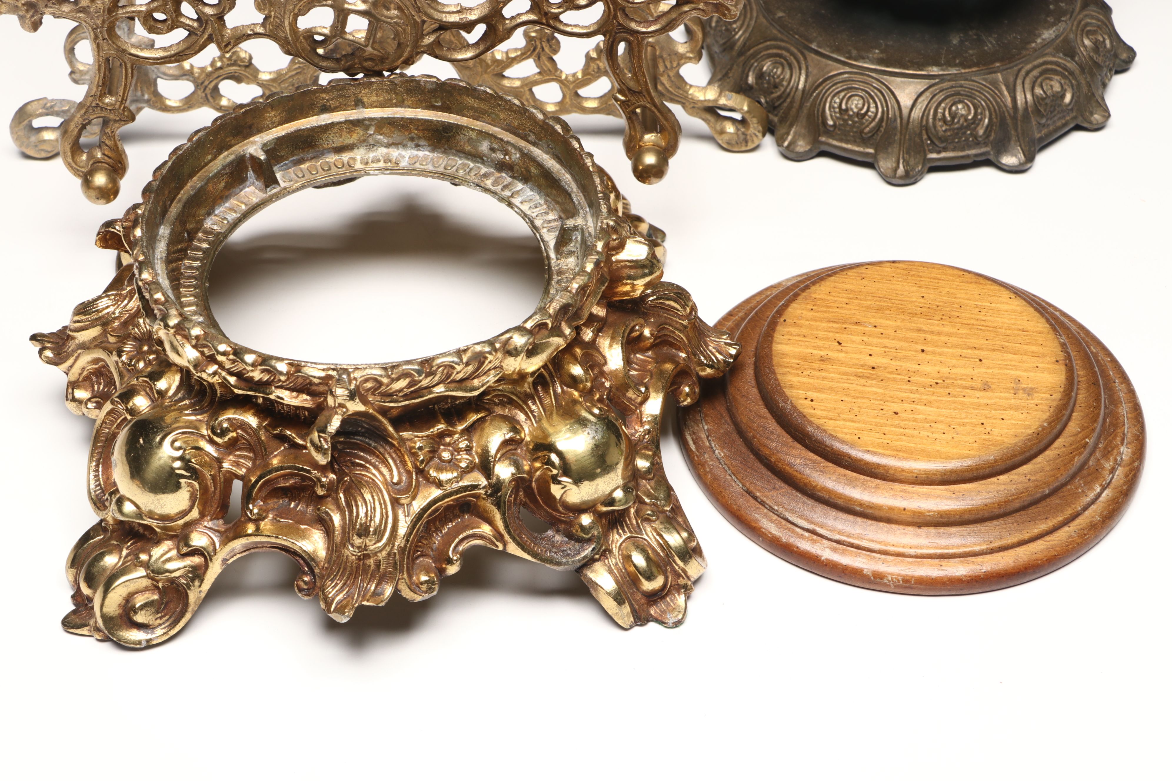 Pitman-Dreitzer Brass Finish Plant Stand and More Table Accessories