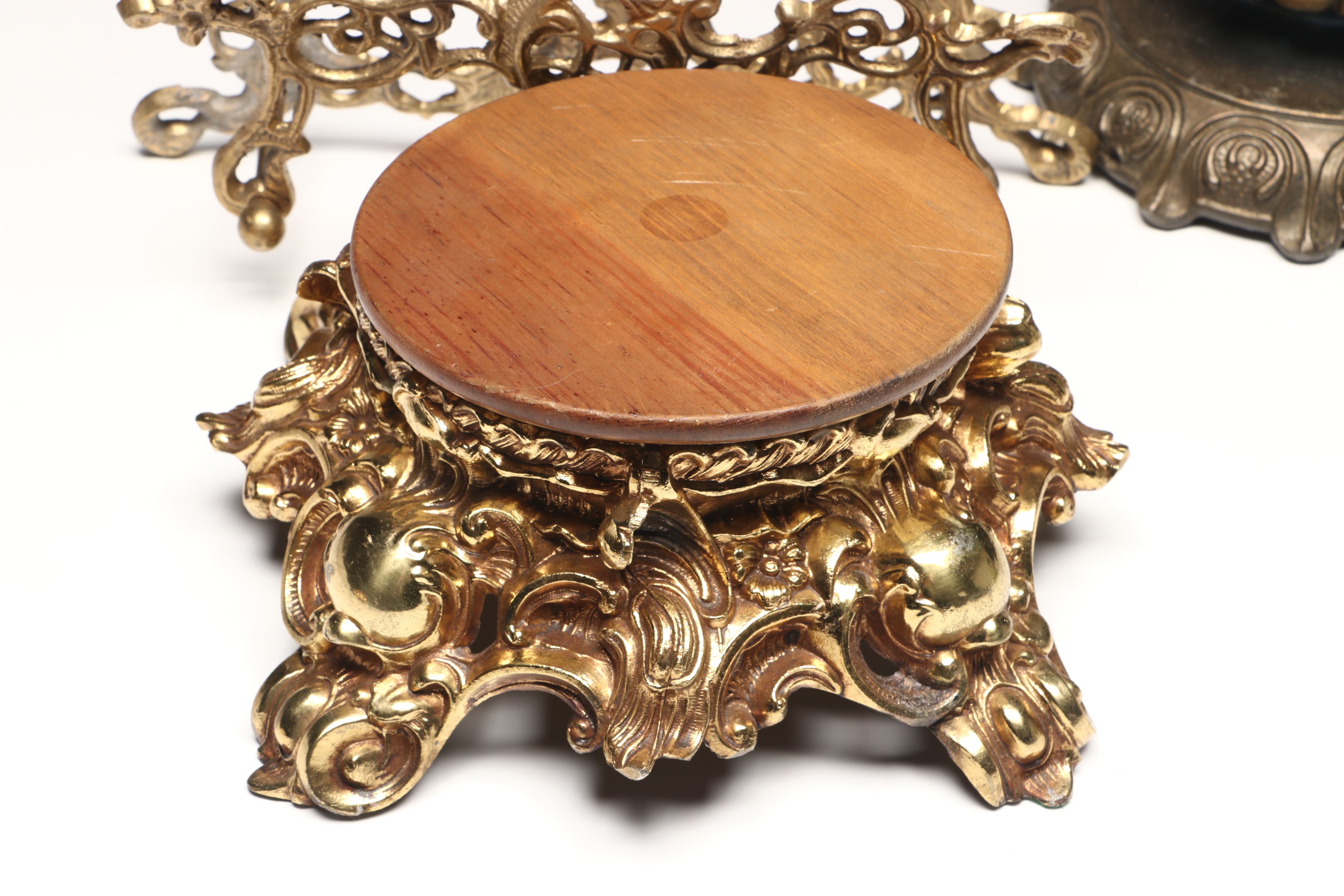 Pitman-Dreitzer Brass Finish Plant Stand and More Table Accessories