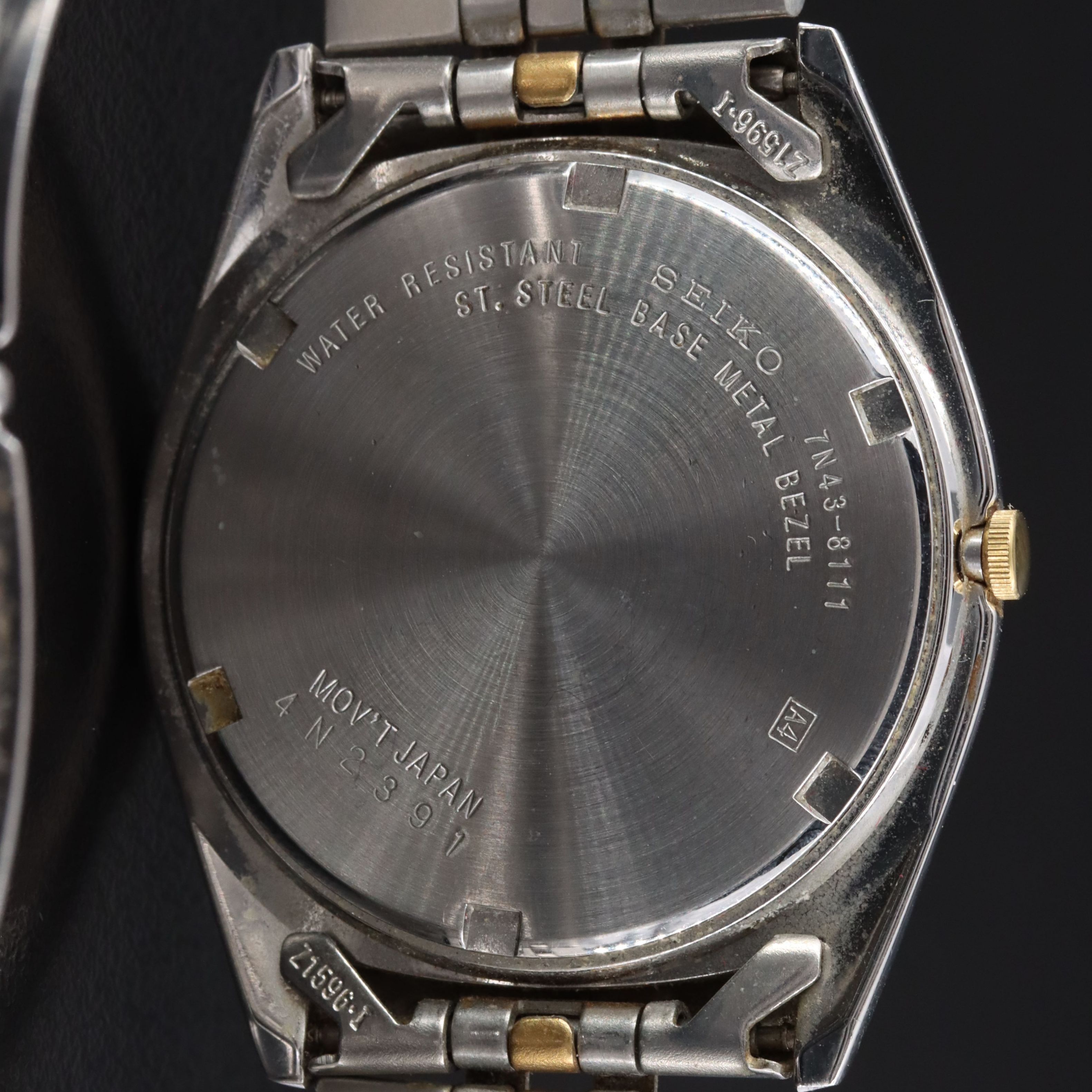 Seiko President Two-Tone Day-Date Quartz Watch #7N438111