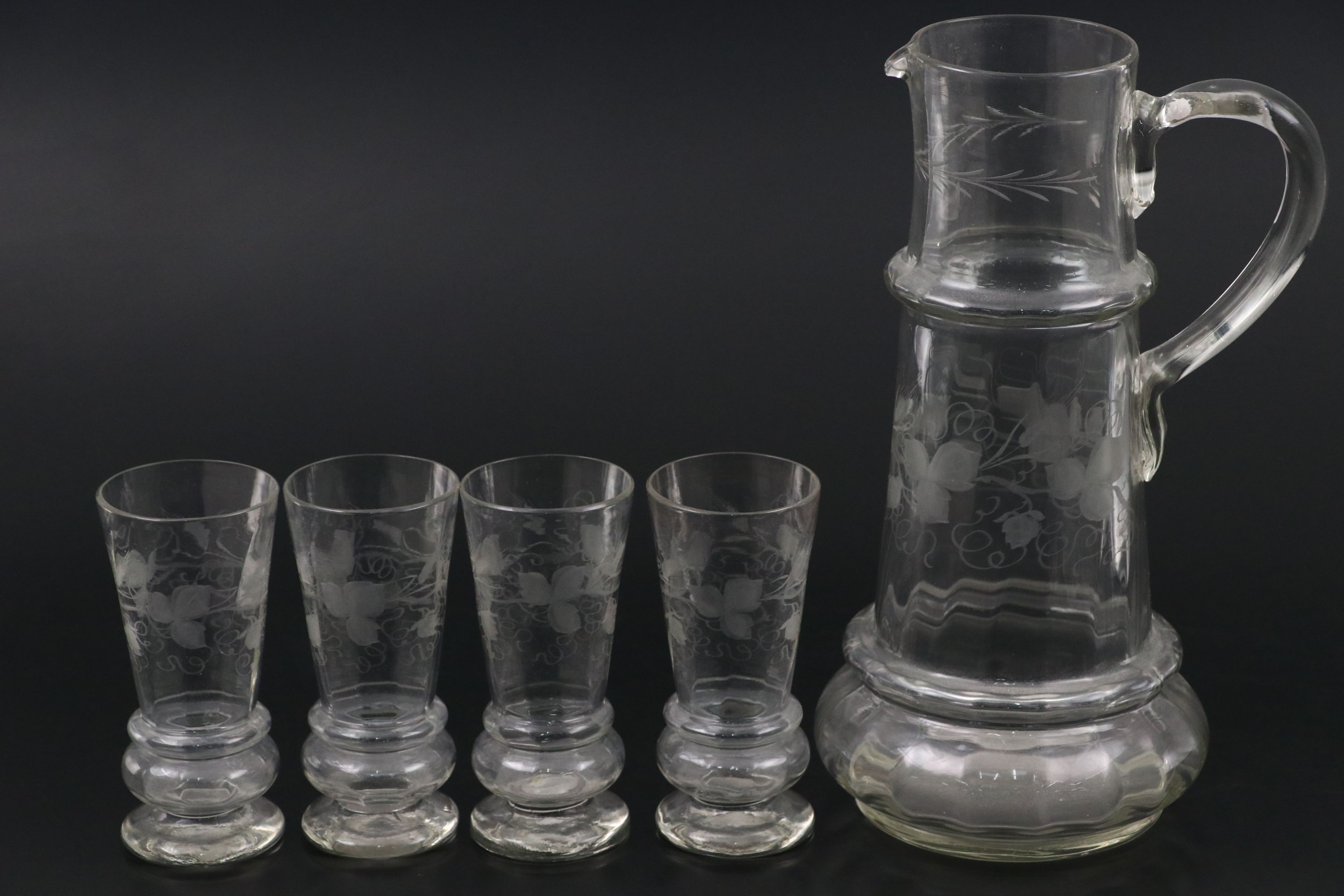 Rosenthal "Holdfast" with Other Cocktail Glasses and Wheel Cut Lemonade Set