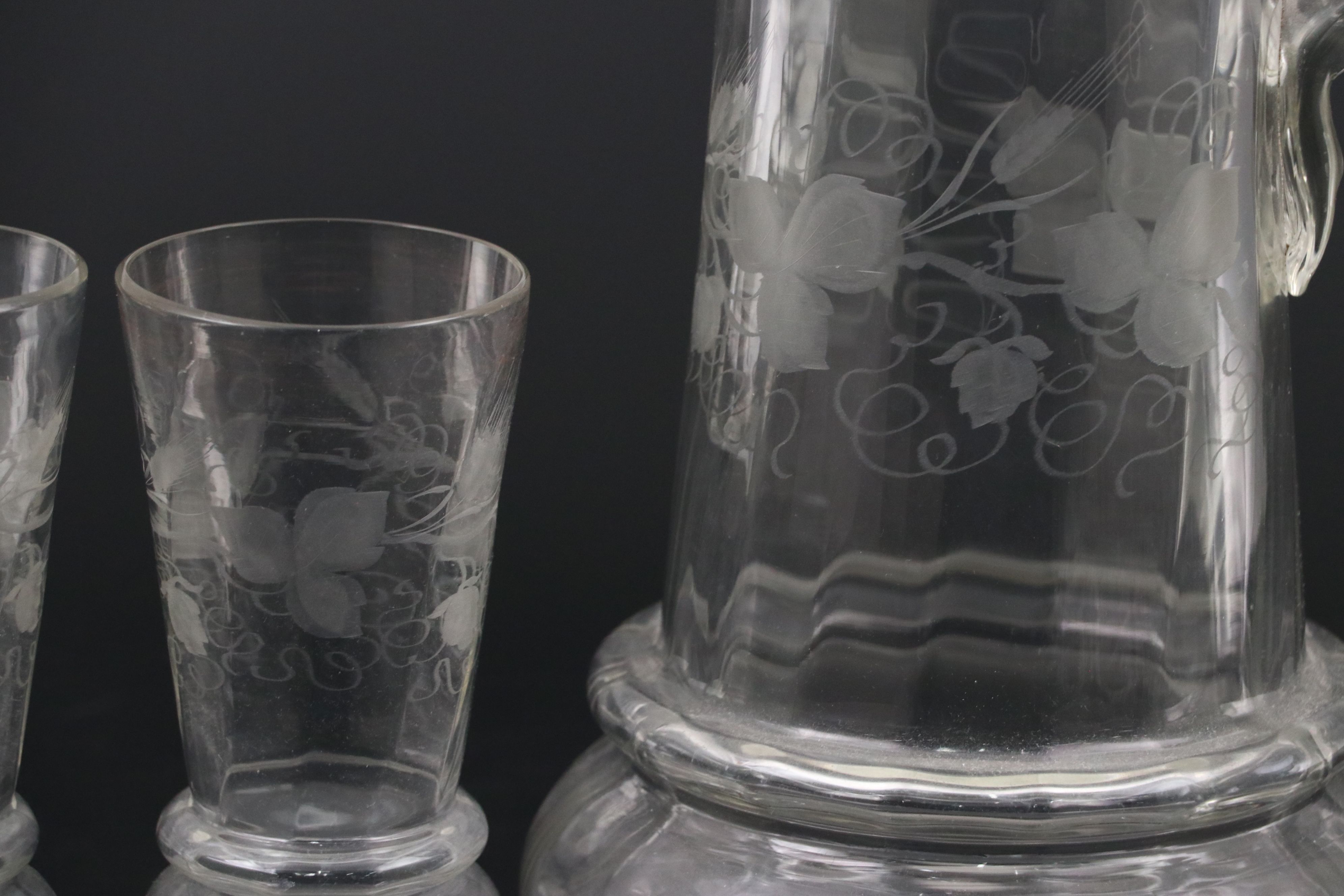 Rosenthal "Holdfast" with Other Cocktail Glasses and Wheel Cut Lemonade Set