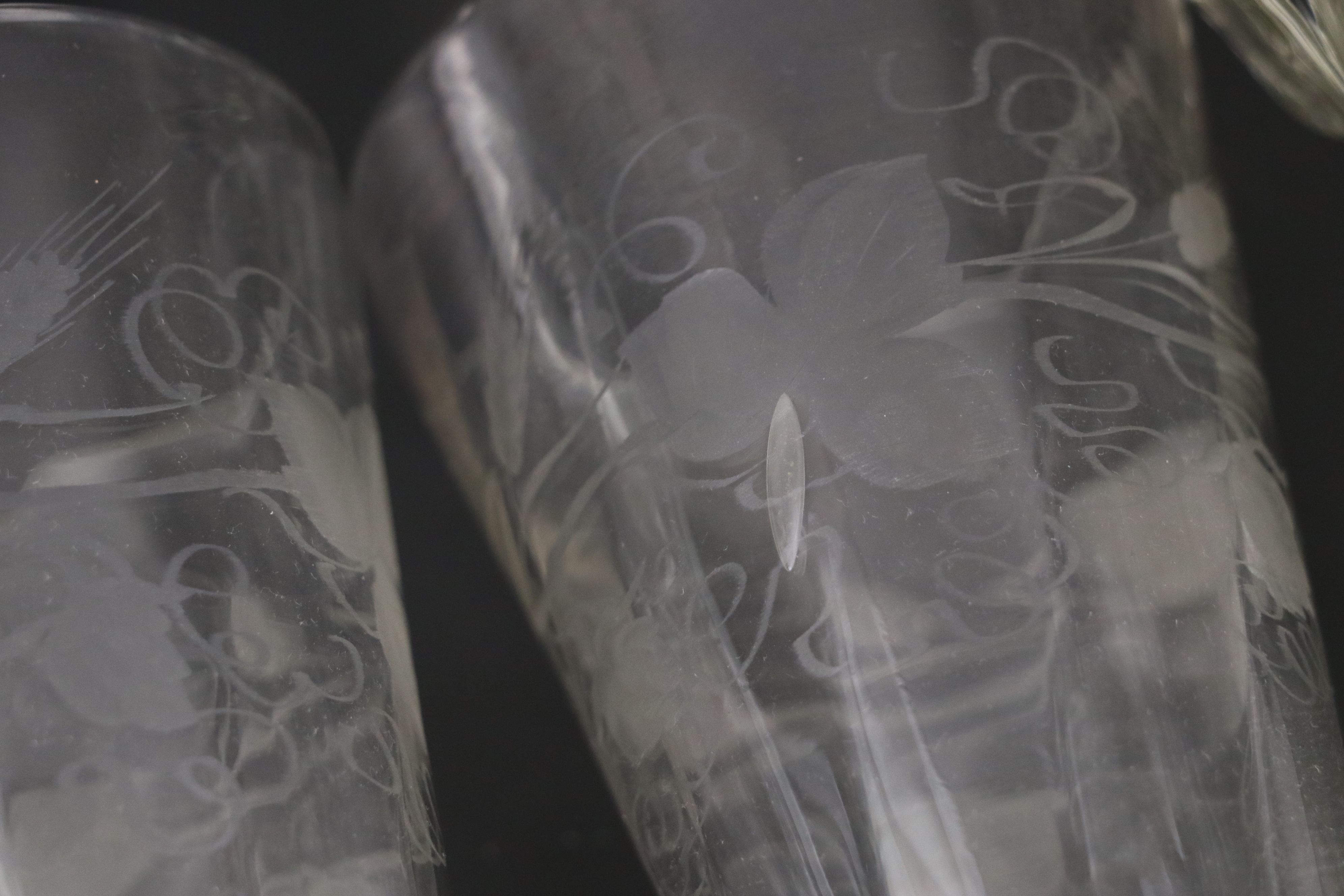 Rosenthal "Holdfast" with Other Cocktail Glasses and Wheel Cut Lemonade Set