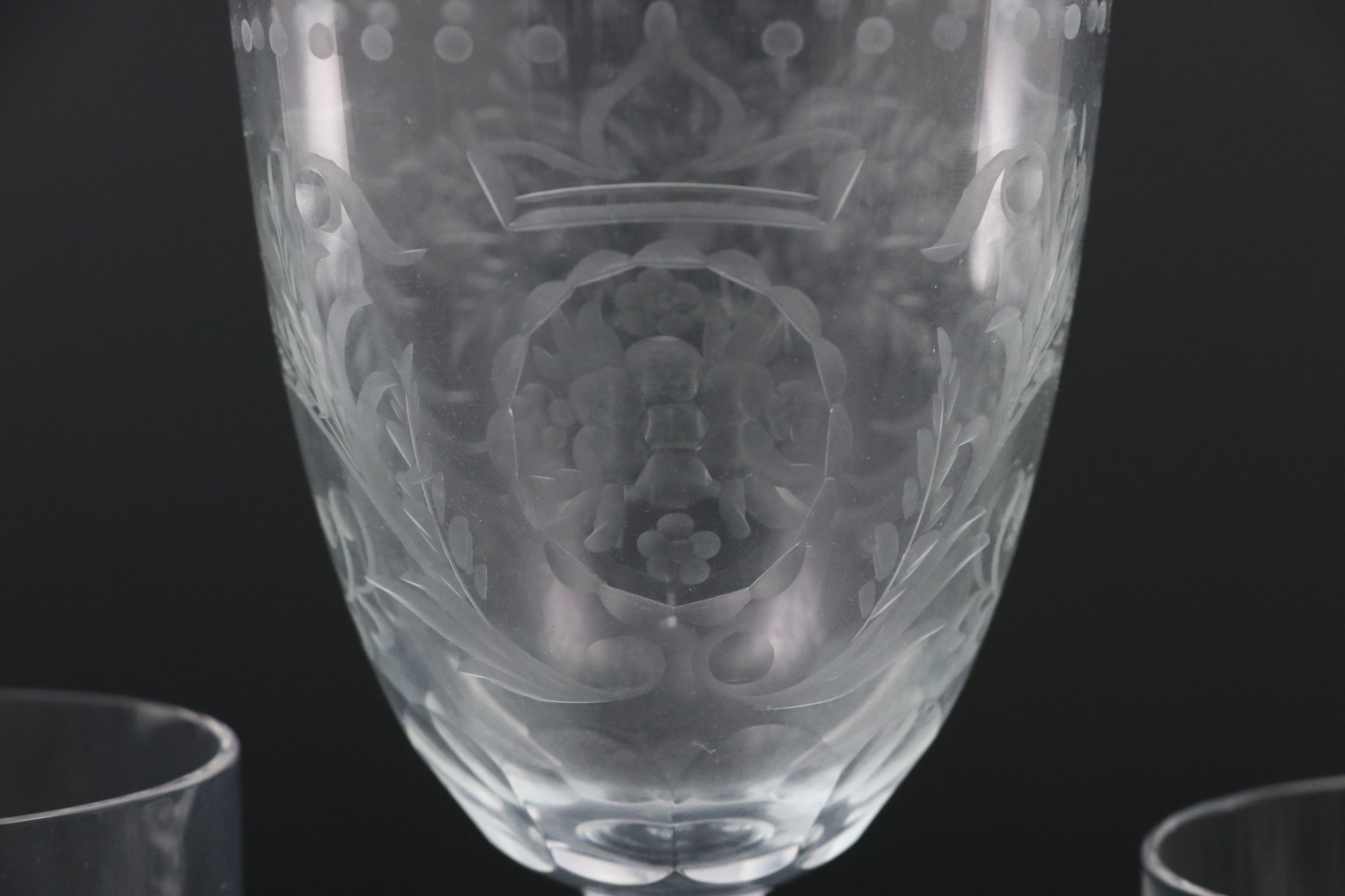 Rosenthal "Holdfast" with Other Cocktail Glasses and Wheel Cut Lemonade Set