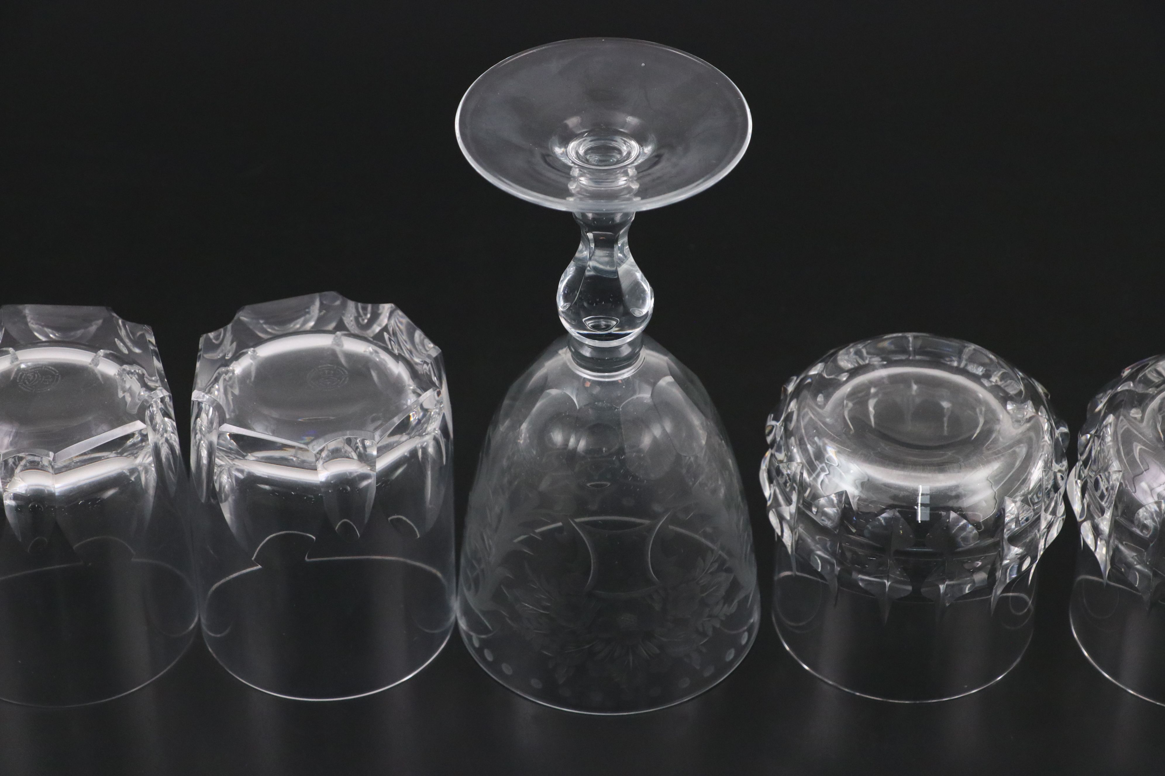 Rosenthal "Holdfast" with Other Cocktail Glasses and Wheel Cut Lemonade Set