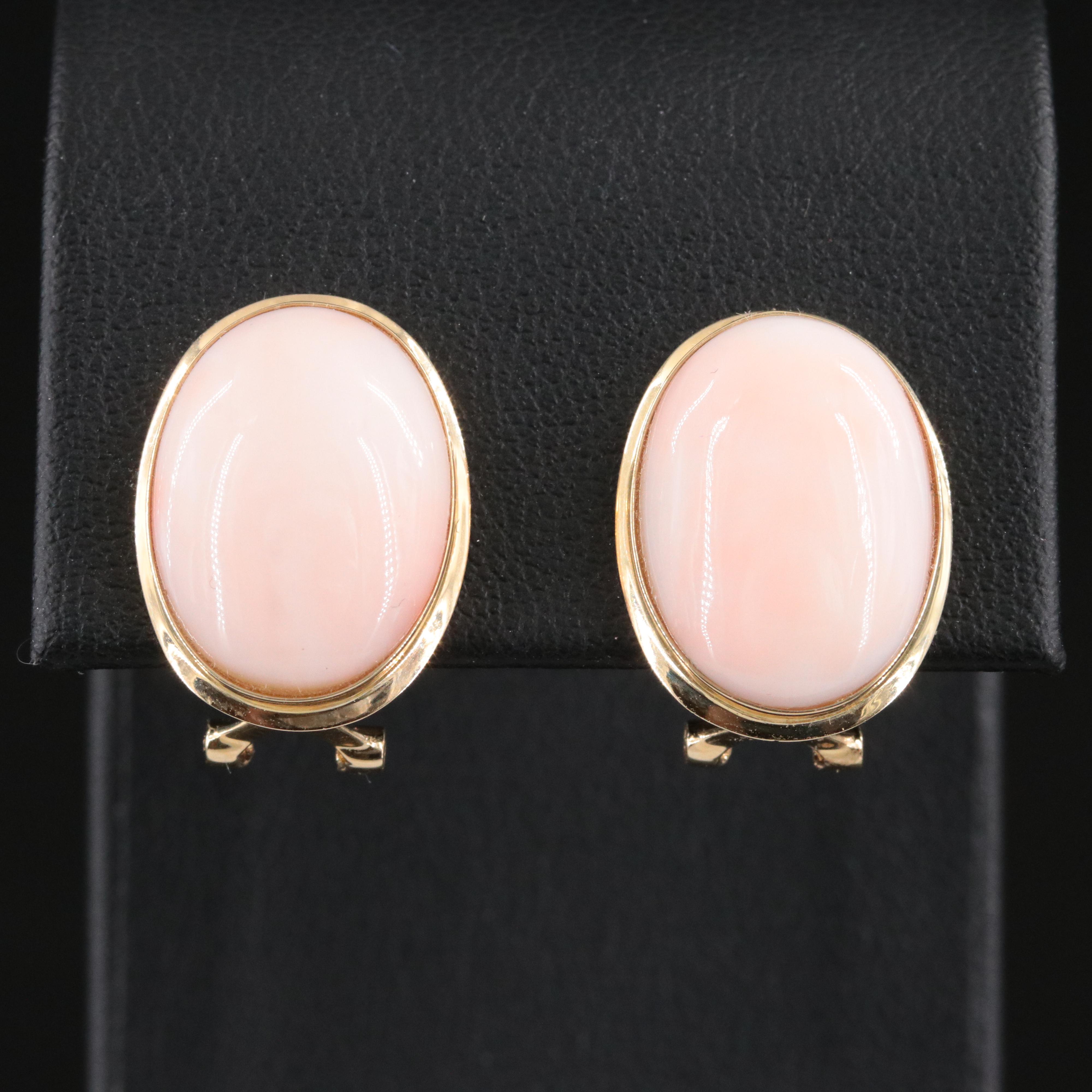 14K Coral Earrings