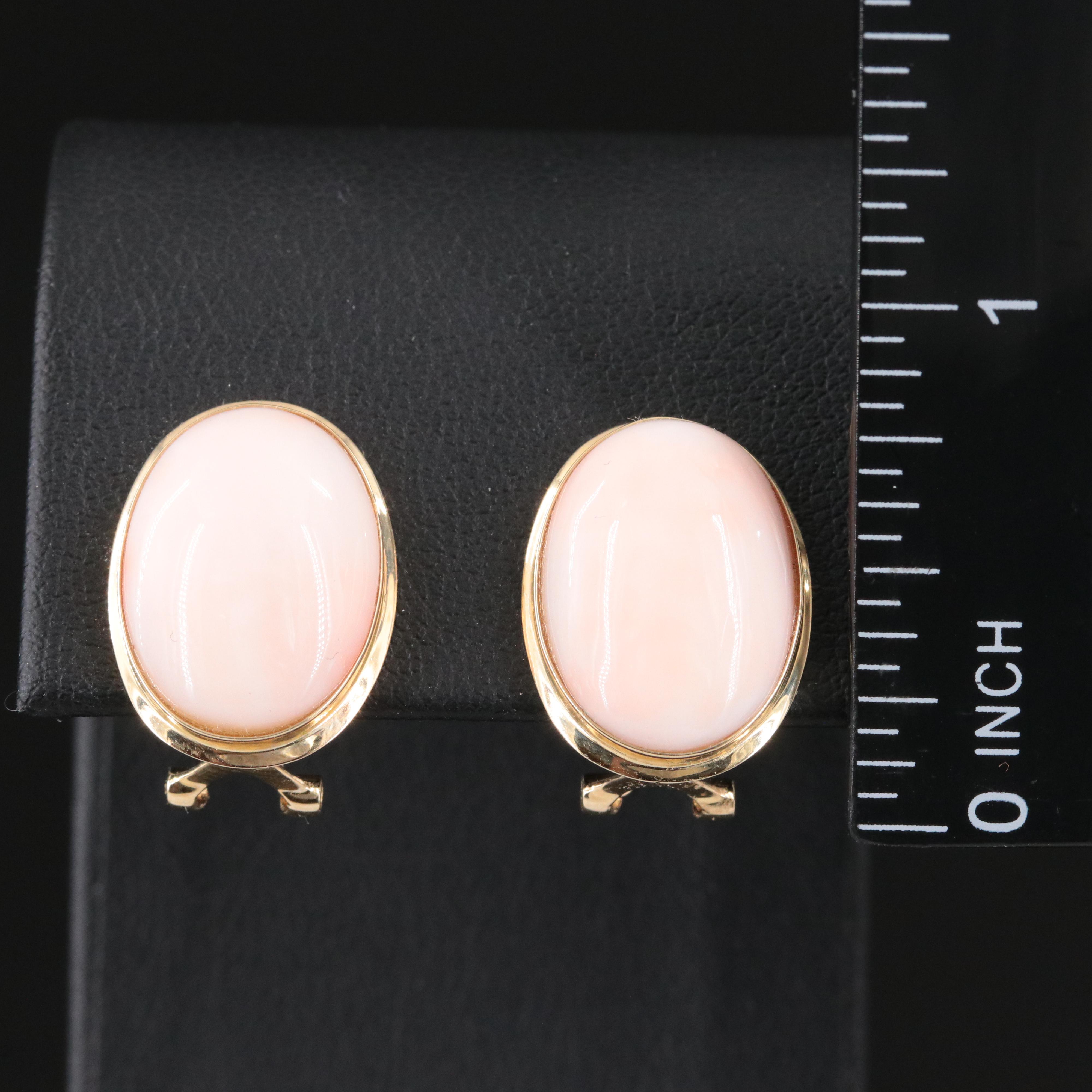 14K Coral Earrings