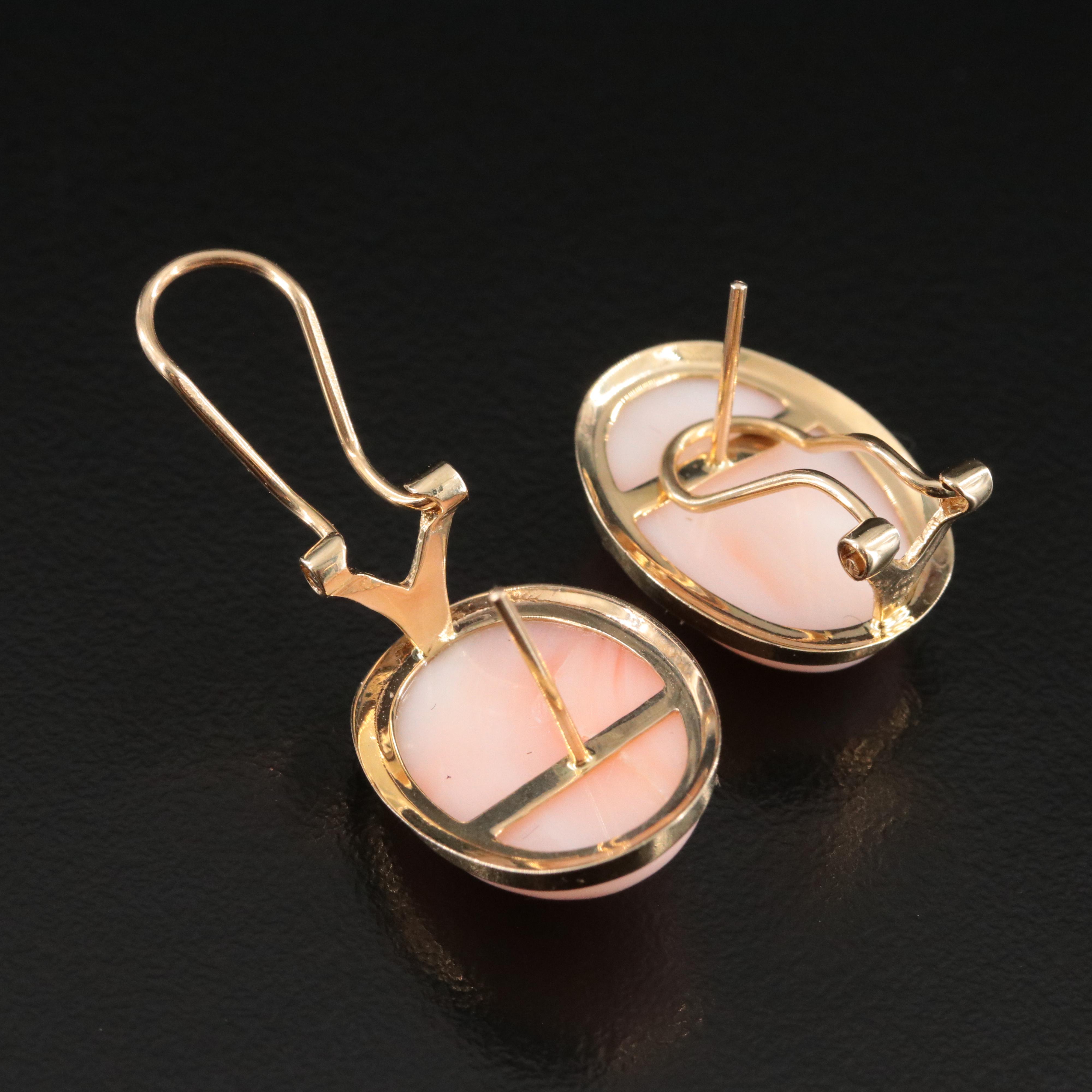 14K Coral Earrings