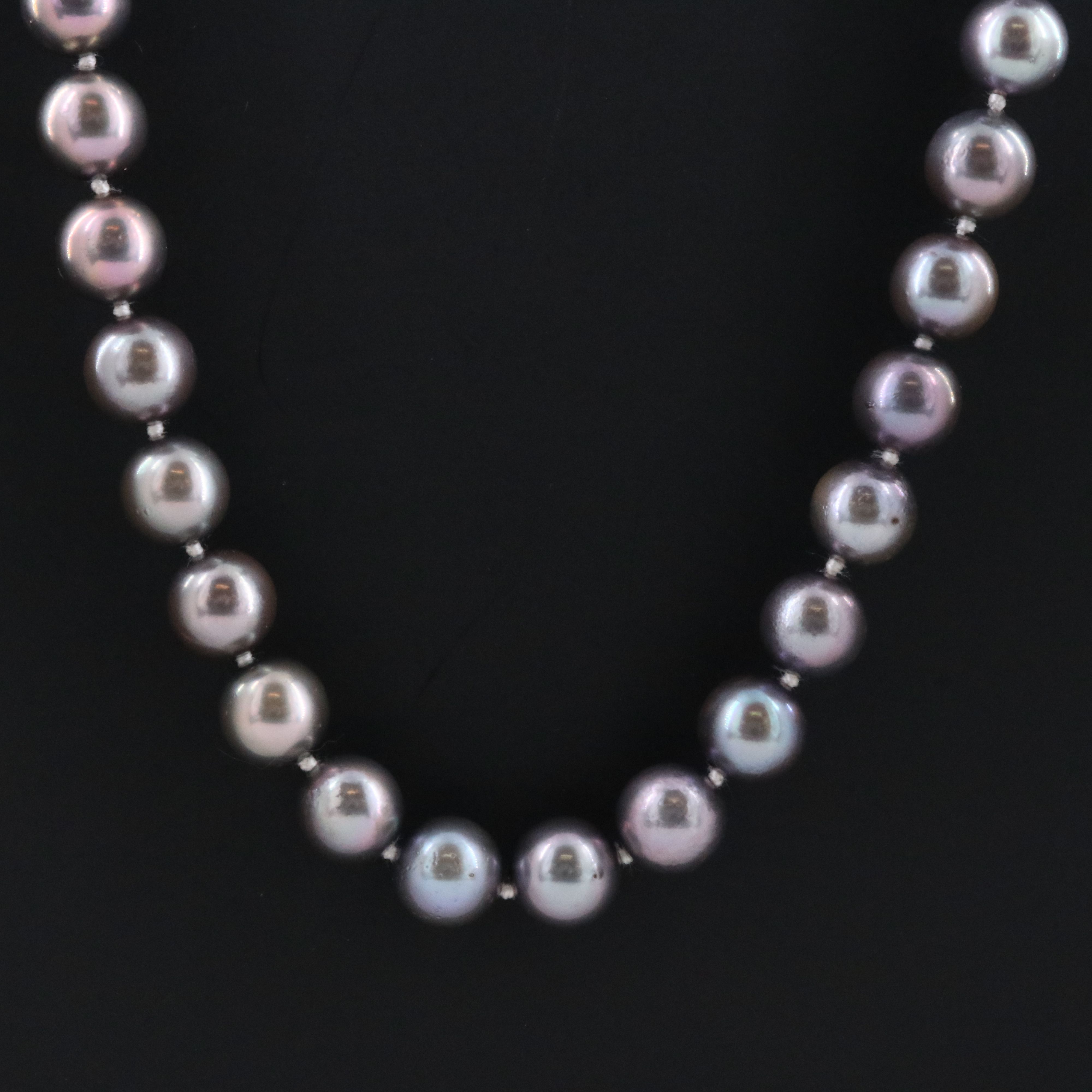 Pearl Necklace with 14K Diamond Accented Clasp