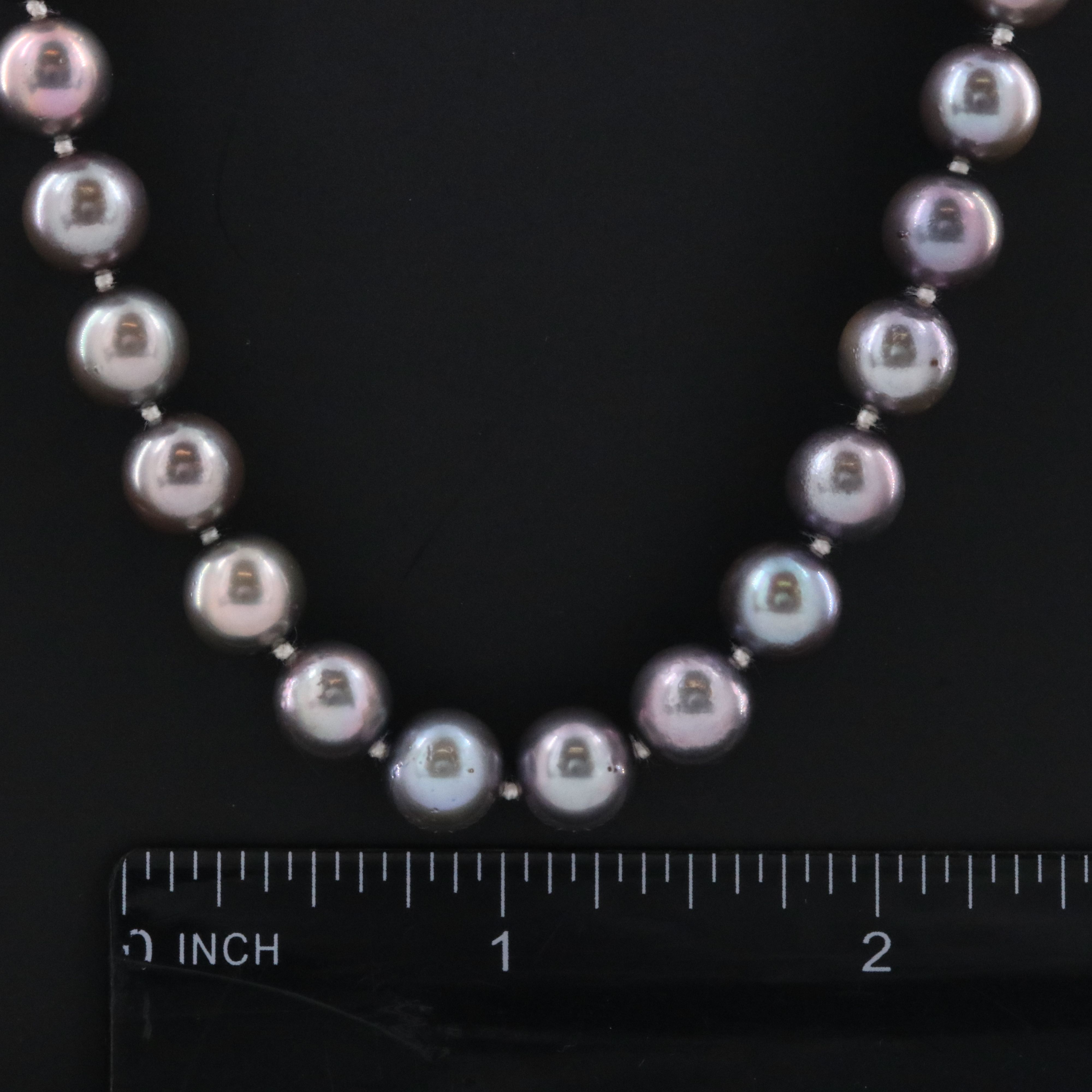 Pearl Necklace with 14K Diamond Accented Clasp