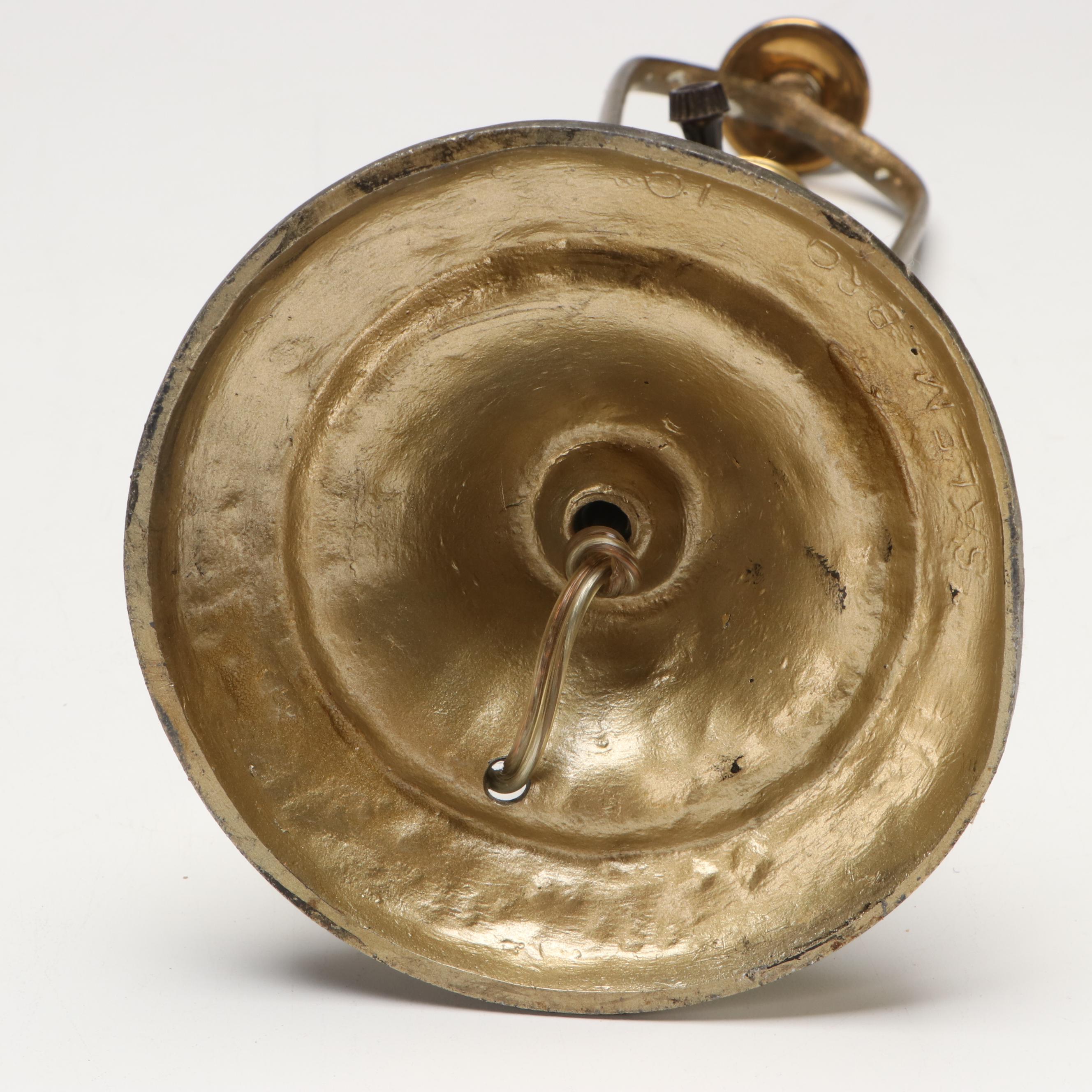 Salem Brothers Art Nouveau Slag Glass Table Lamp, Early 20th Century