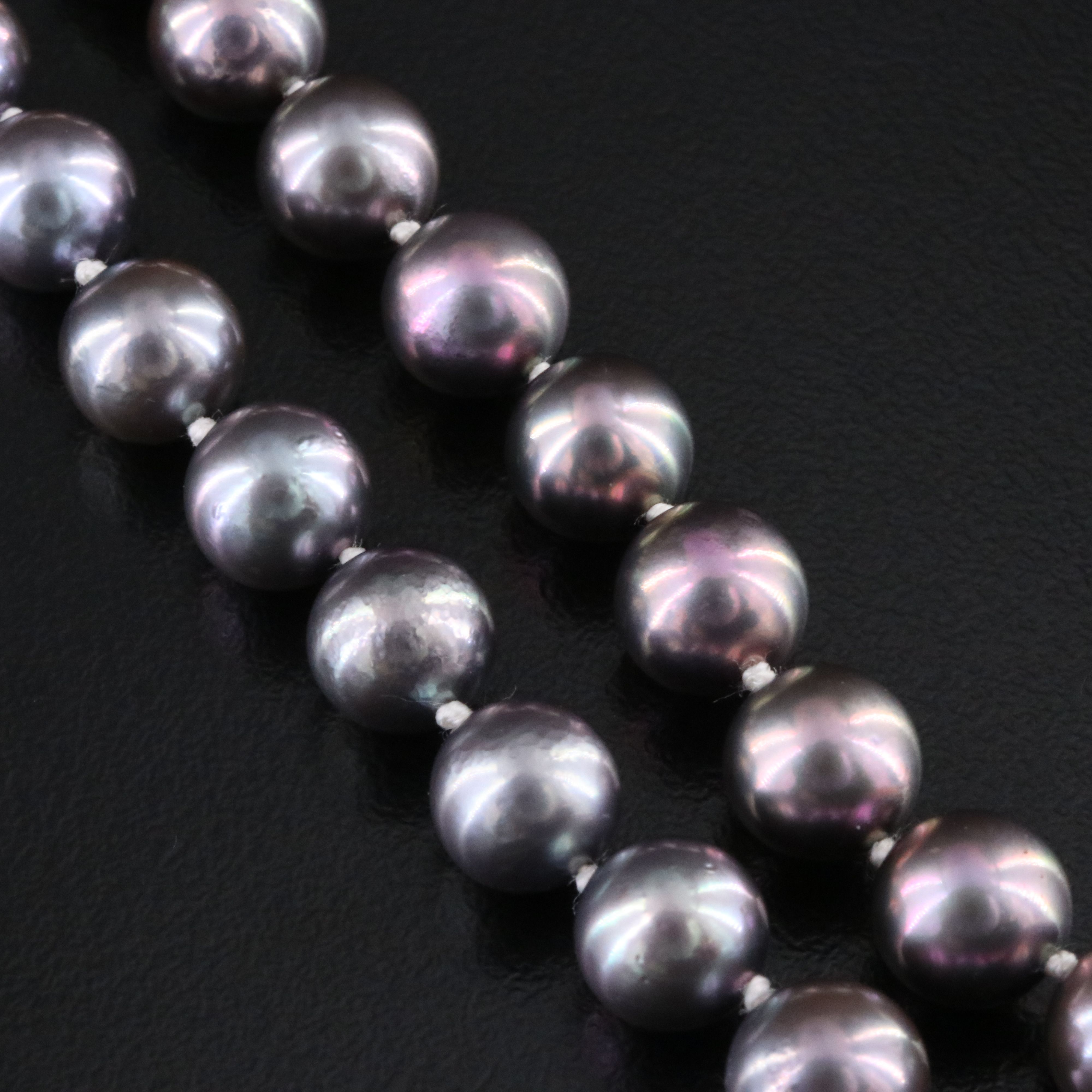 Pearl Necklace with 14K Diamond Accented Clasp