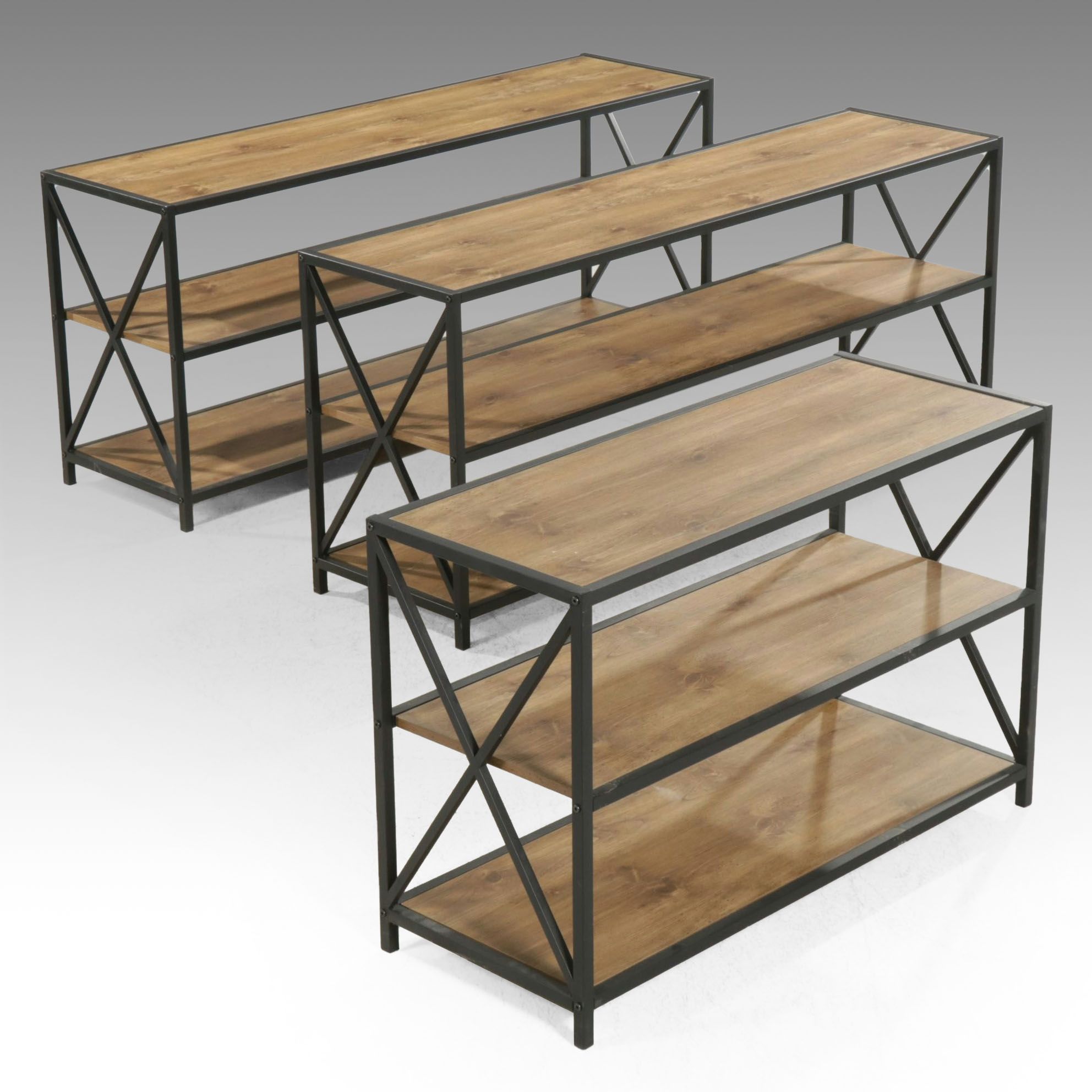 Three Contemporary Walker Edison Shelves, 2019