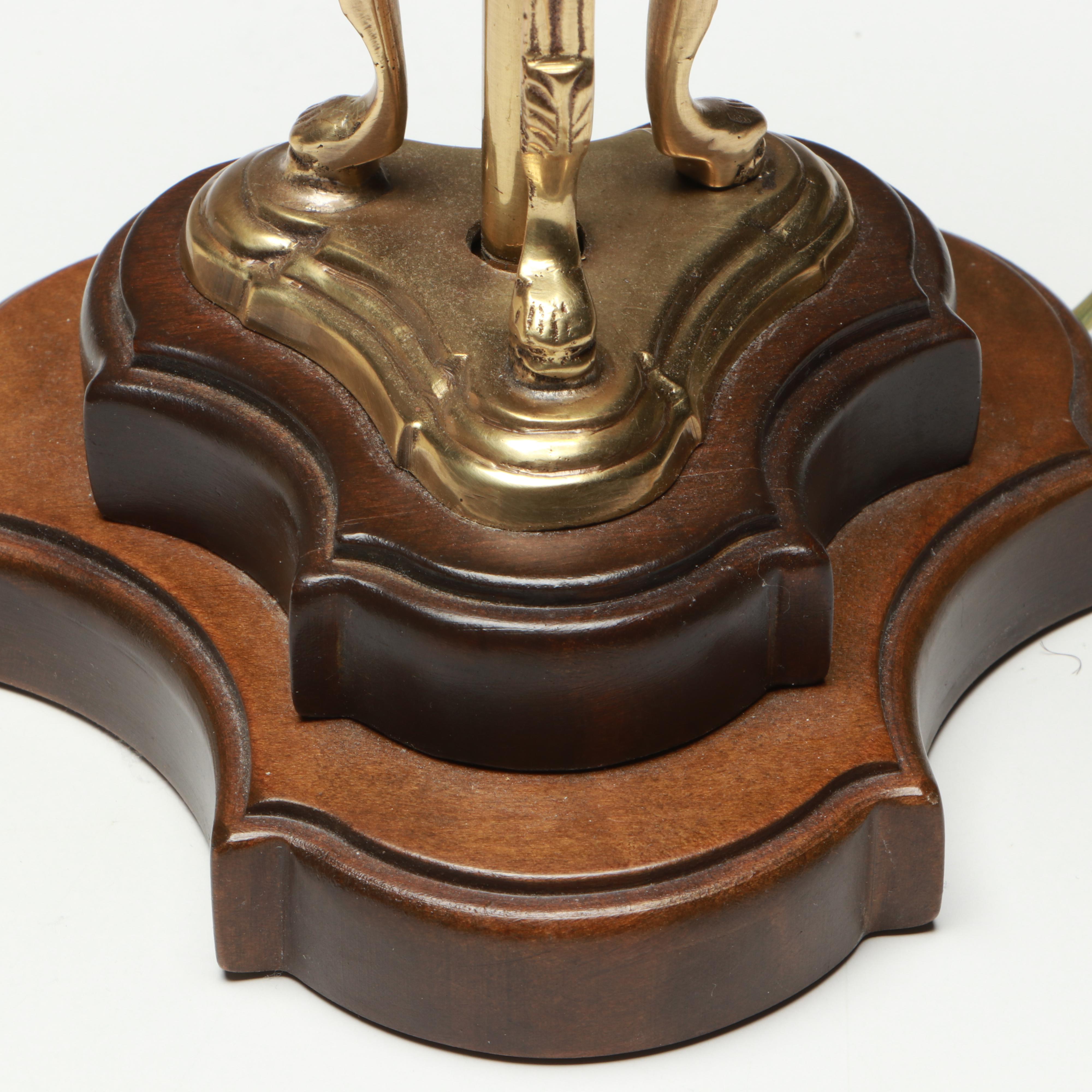 Hollywood Regency Style Table Lamp with Hallmark and Other Metal Boxes